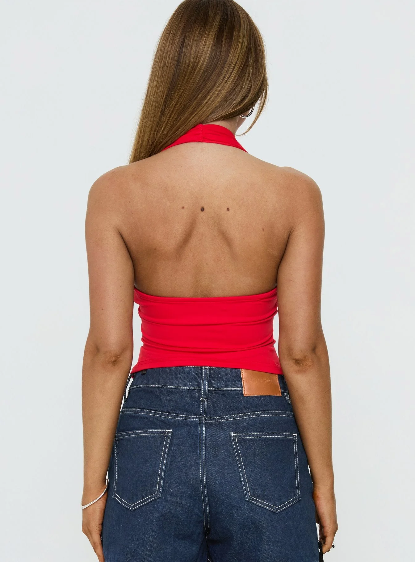 Daily Define Halter Tank Top Red - Image 5