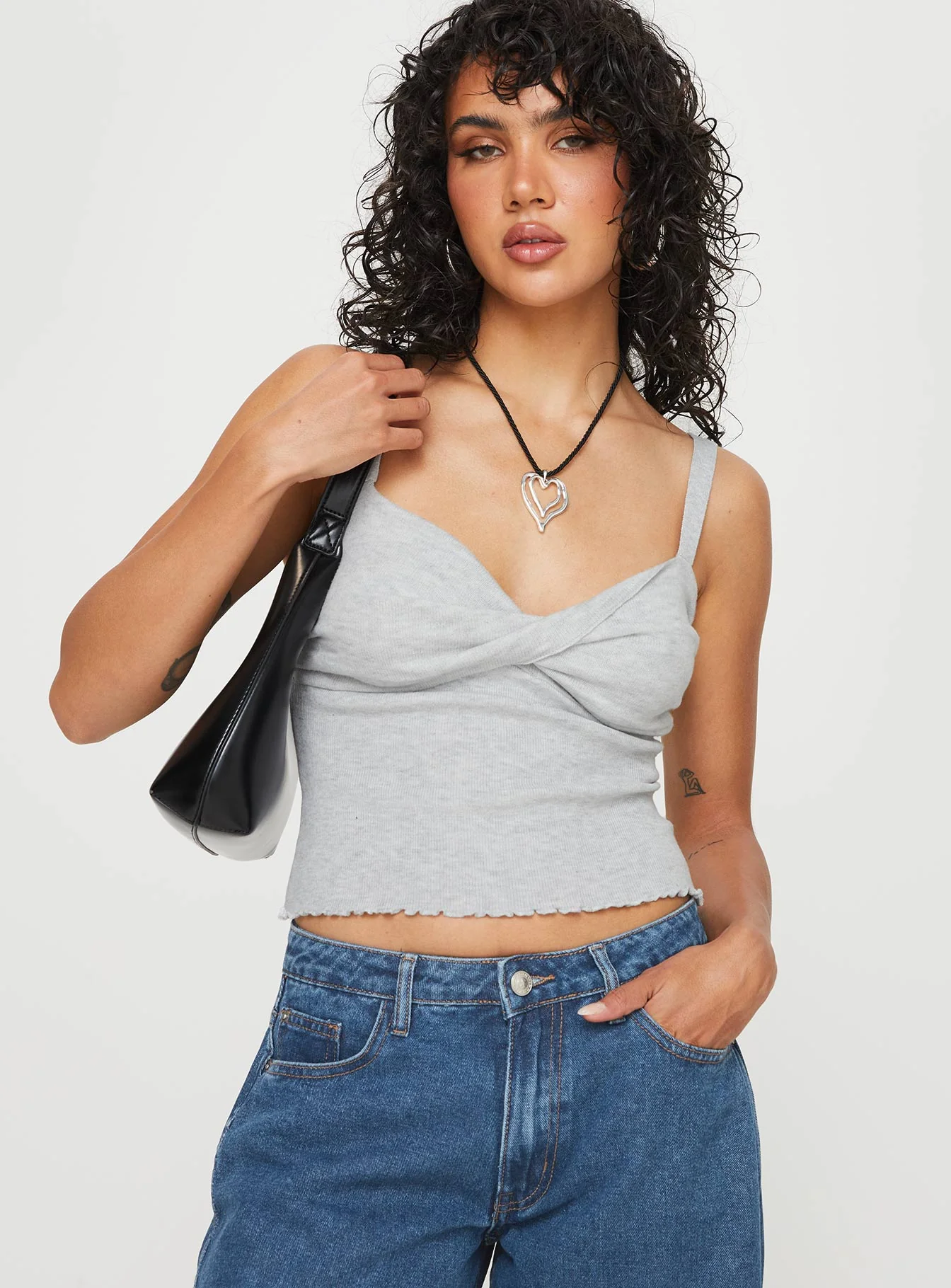 Dalma Twist Top Grey - Image 2