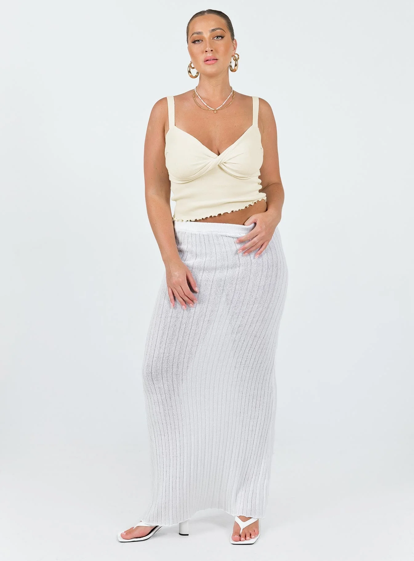 Dalma Twist Top Ivory - Image 3
