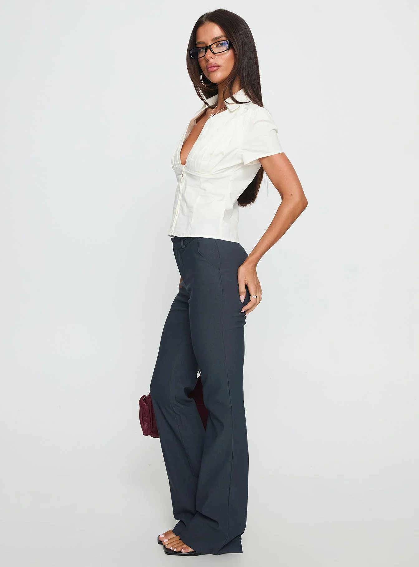 Dariana Flare Pant Charcoal - Image 4