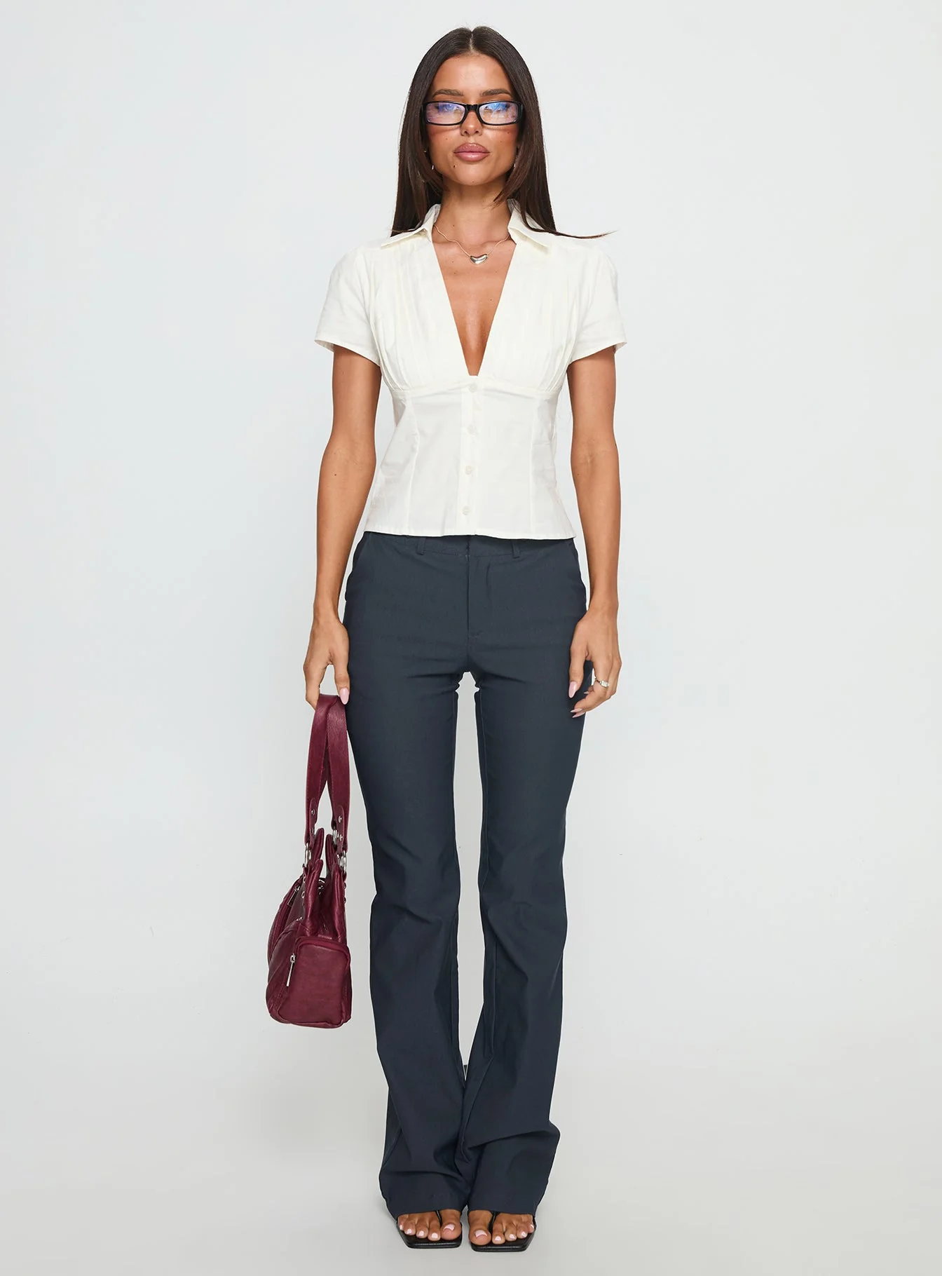 Dariana Flare Pant Charcoal - Image 7