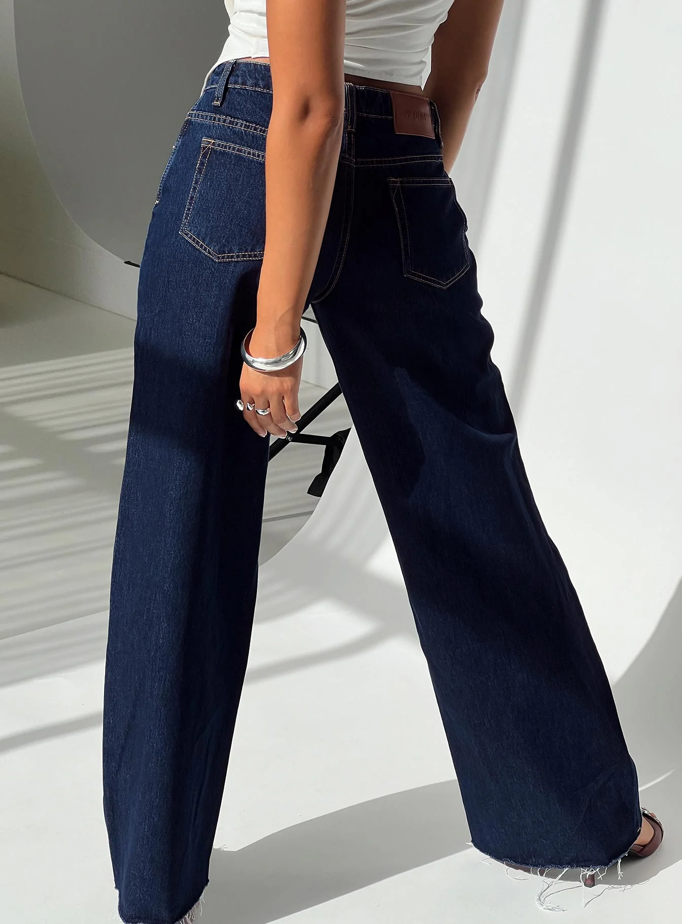 Darla Low Rise Straight Leg Jean Dark Blue Wash - Image 11
