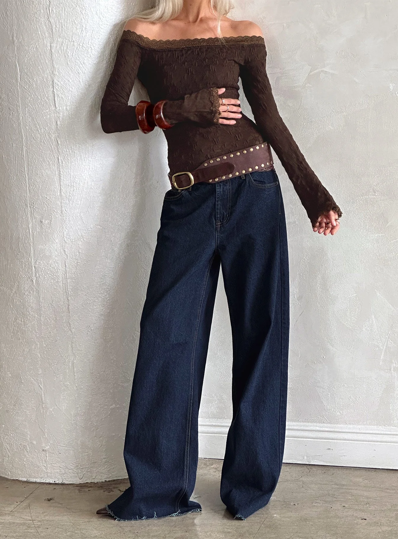 Darla Low Rise Straight Leg Jean Dark Blue Wash - Image 12