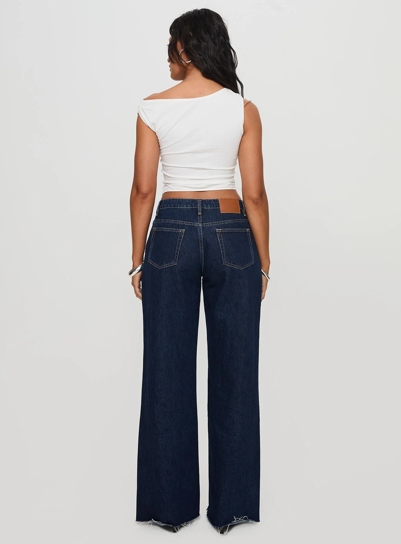 Darla Low Rise Straight Leg Jean Dark Blue Wash Petite - Image 5
