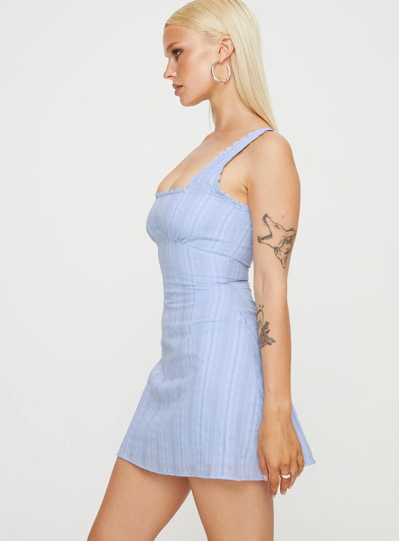 Dasha Mini Dress Blue - Image 4