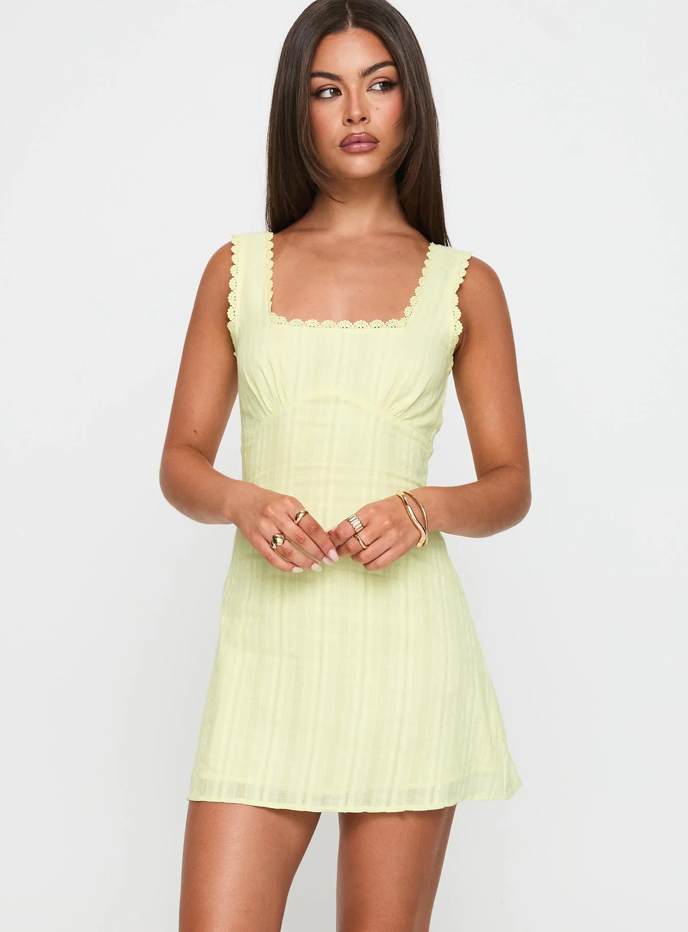 Dasha Mini Dress Lemon - Image 2