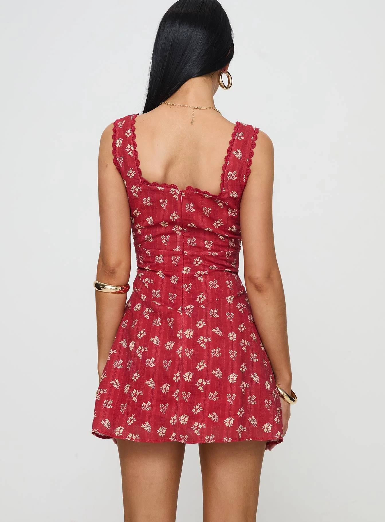 Dasha Mini Dress Red Floral - Image 5