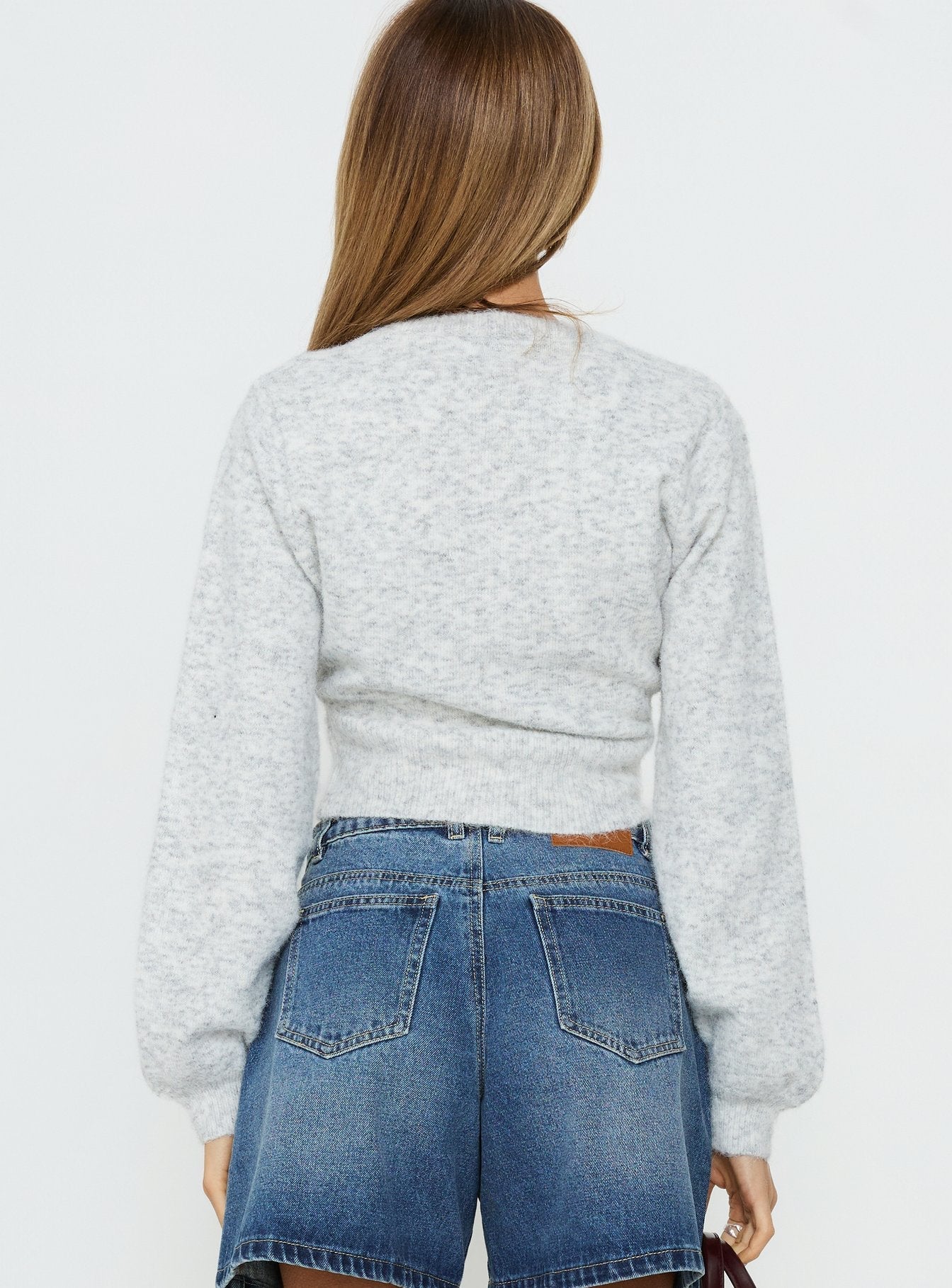 Dawsen Button Down Cardigan Grey - Image 5