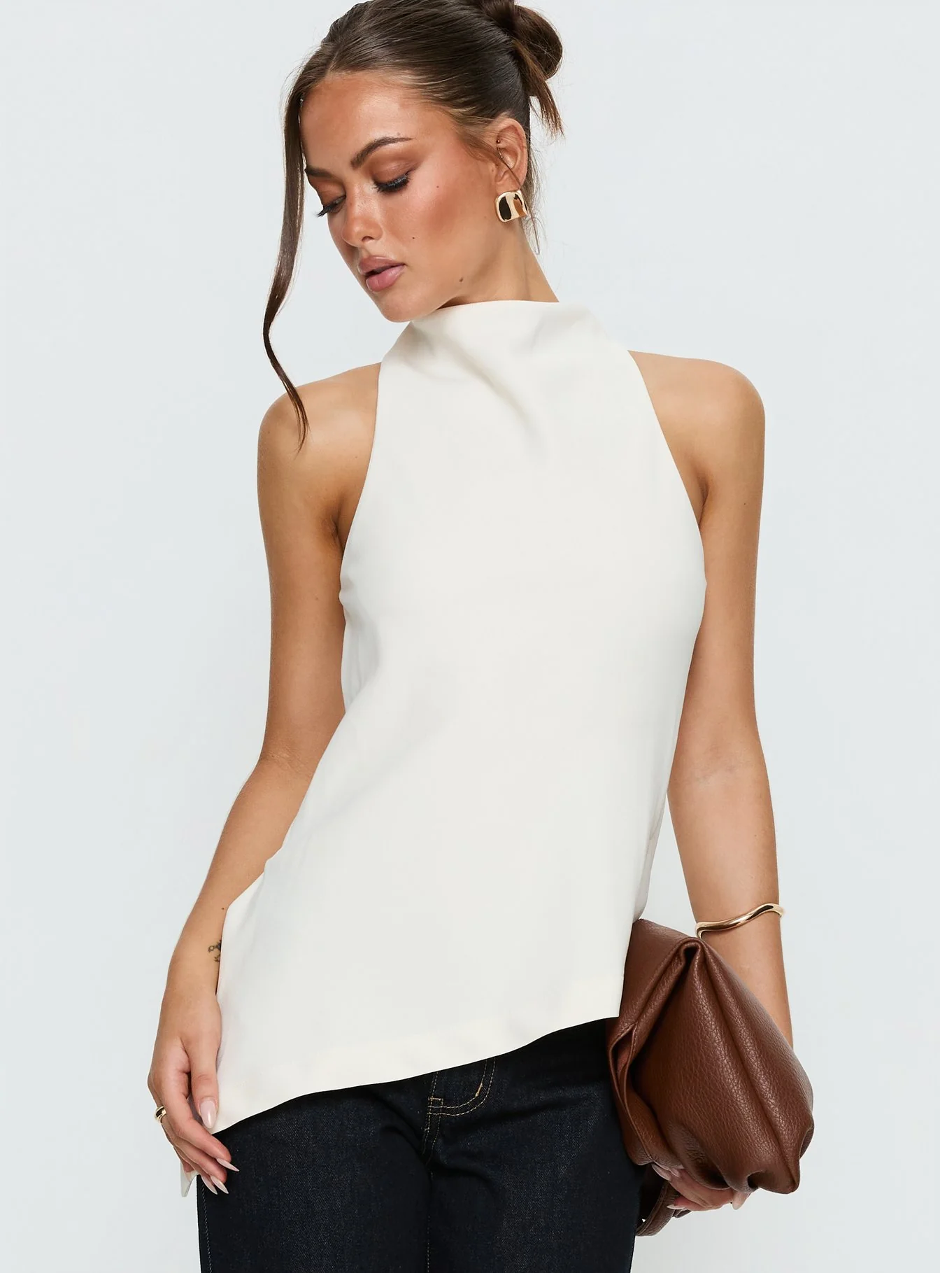 Days Get Dark Asymmetrical Top Cream - Image 2