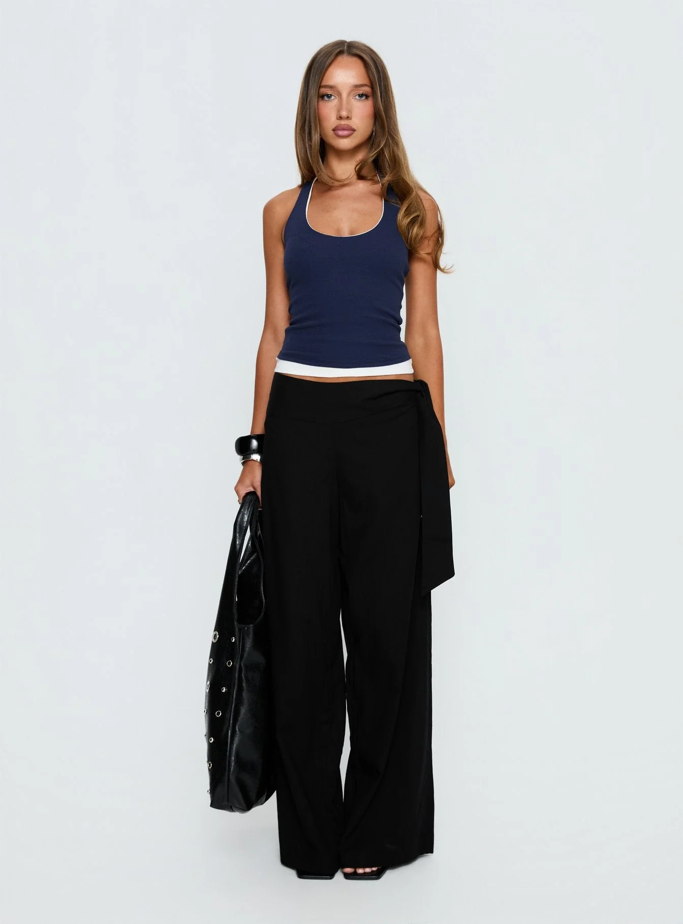 Debee Layered Halter Top Navy / White - Image 7