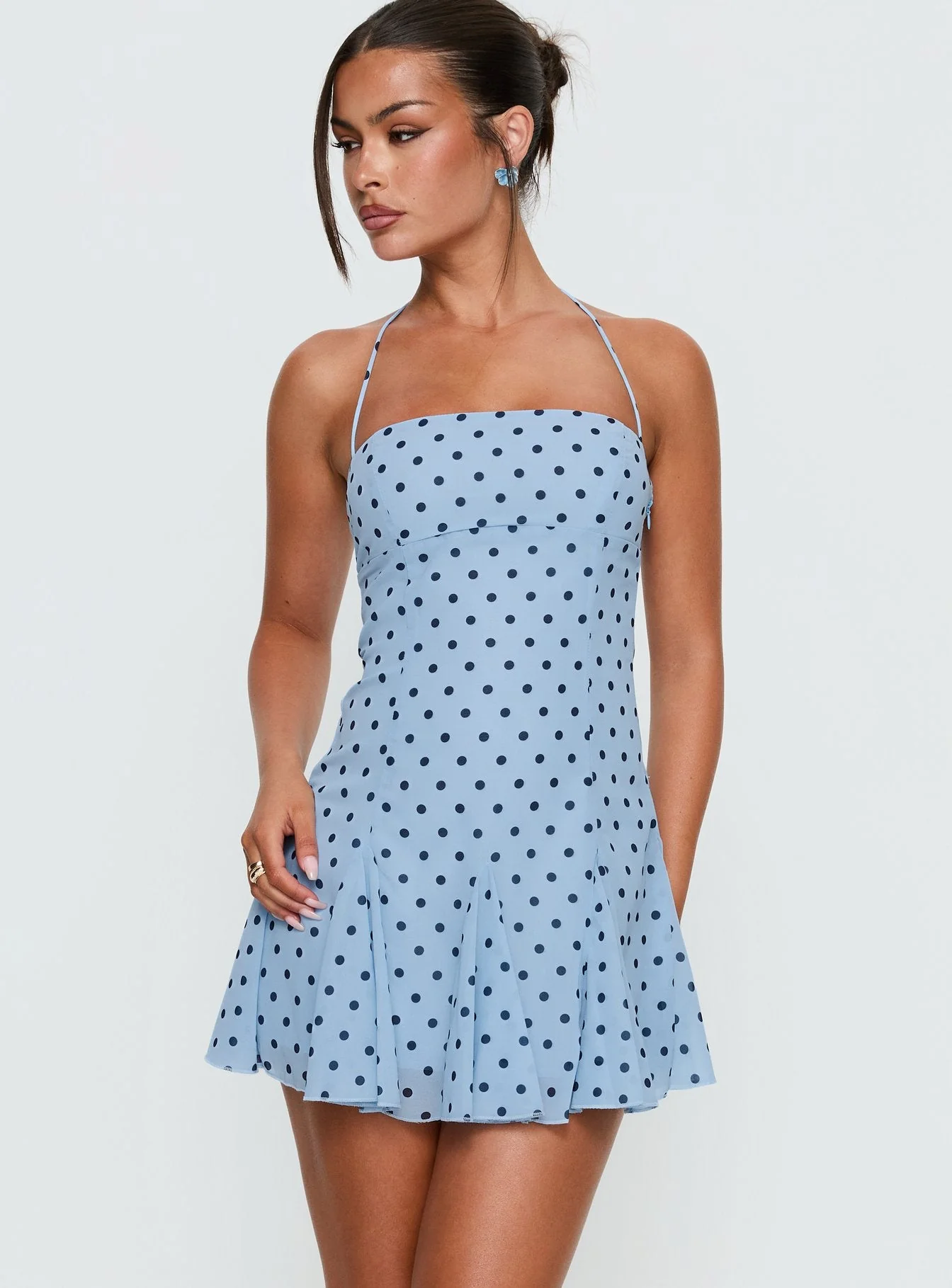 Delamere Mini Dress Blue / Navy Polka - Image 2