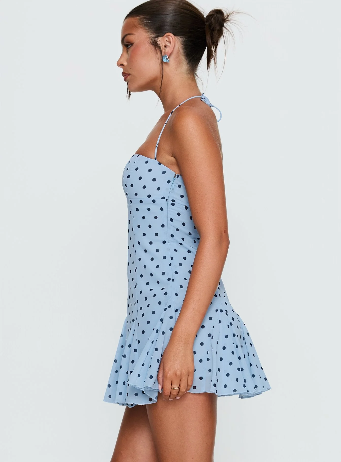Delamere Mini Dress Blue / Navy Polka - Image 4