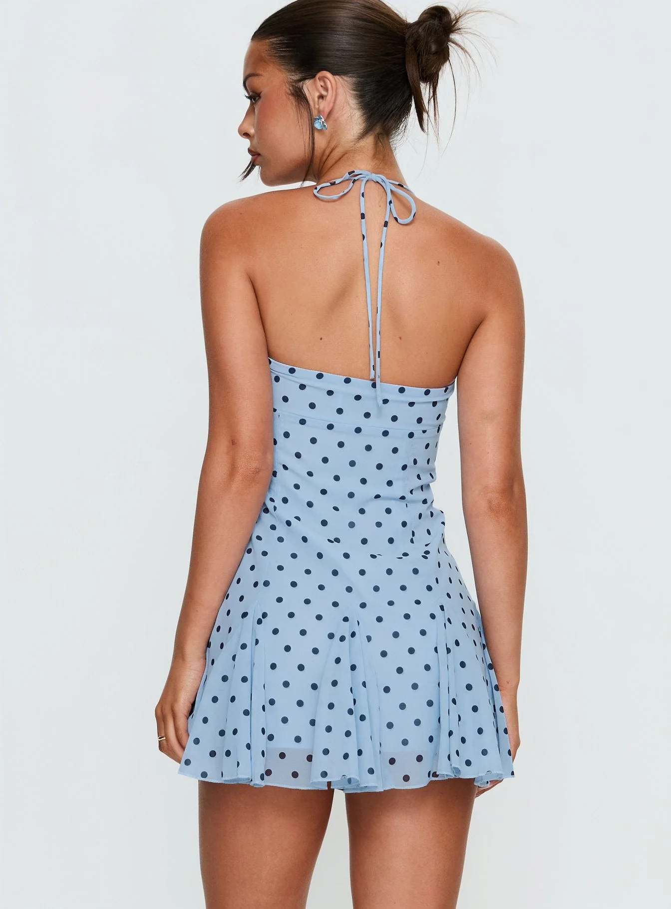 Delamere Mini Dress Blue / Navy Polka - Image 5