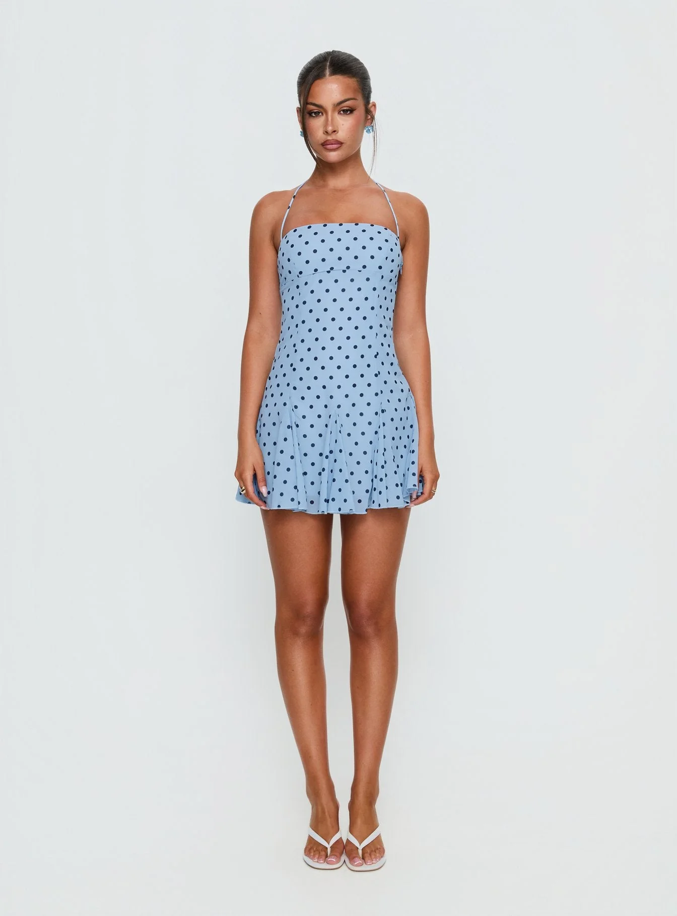 Delamere Mini Dress Blue / Navy Polka - Image 7