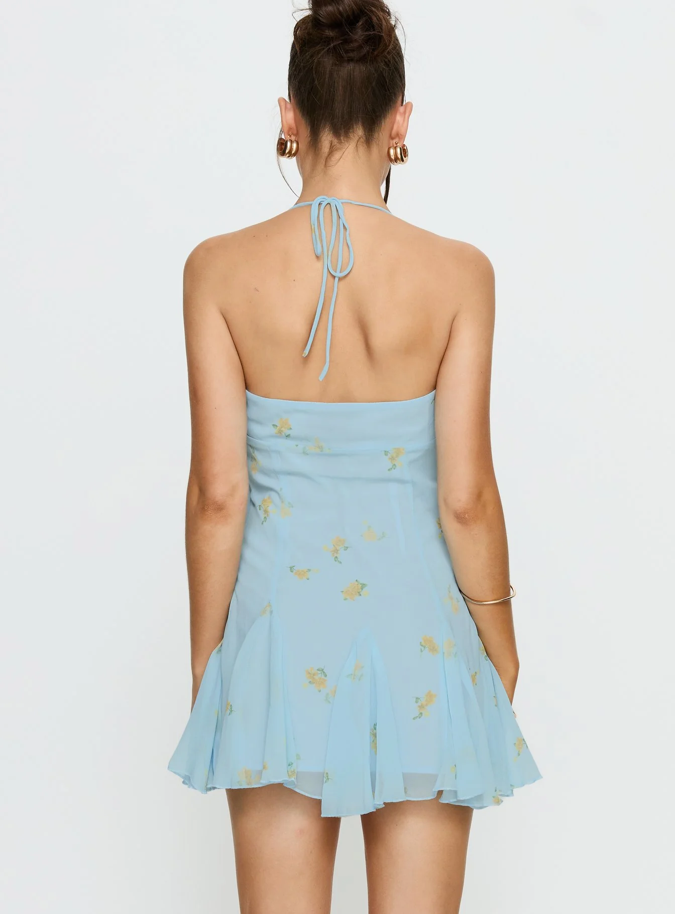 Delamere Mini Dress Pastel Blue Floral - Image 5
