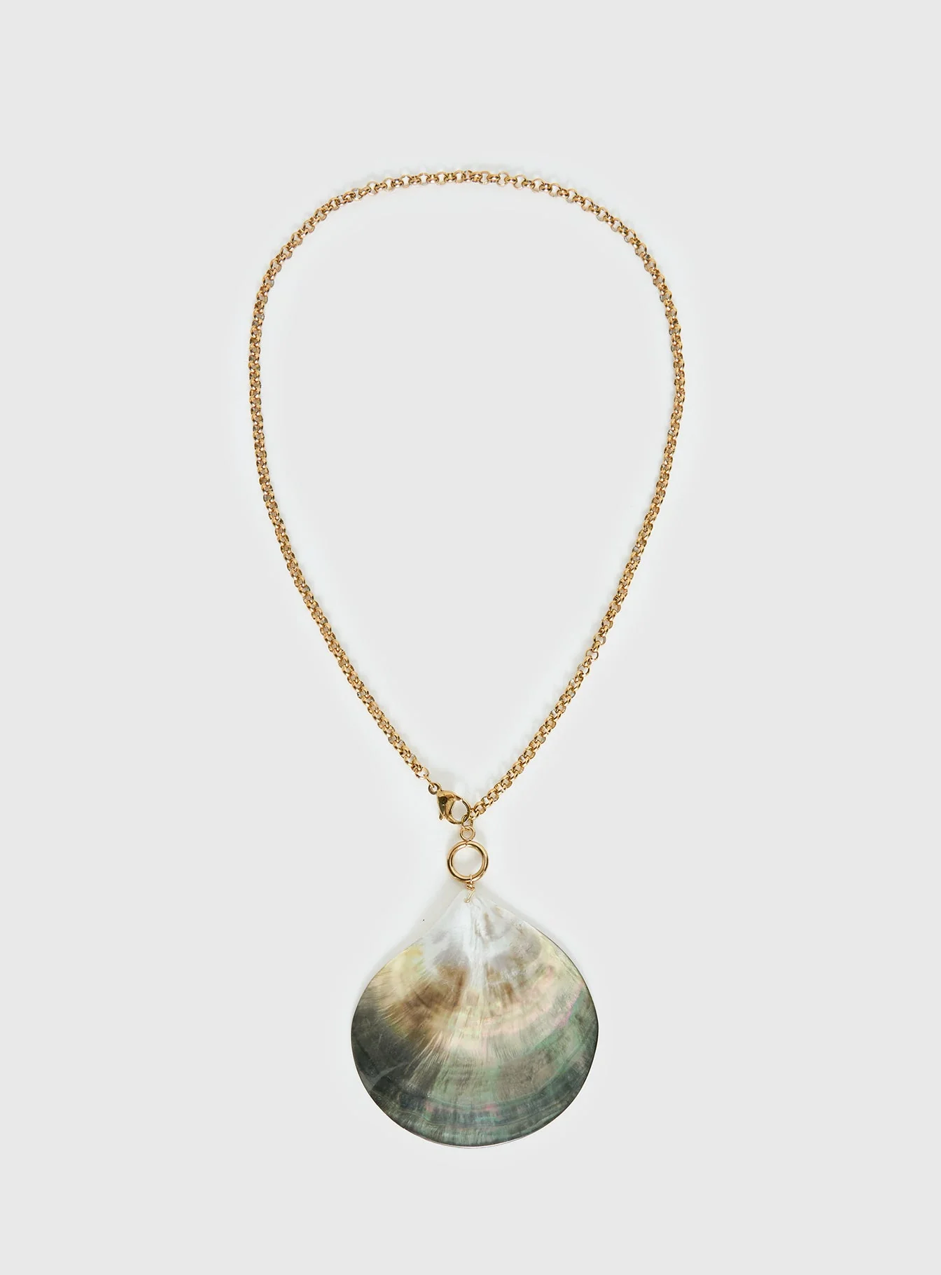 Delanee Shell Pendant Necklace Gold - Image 2