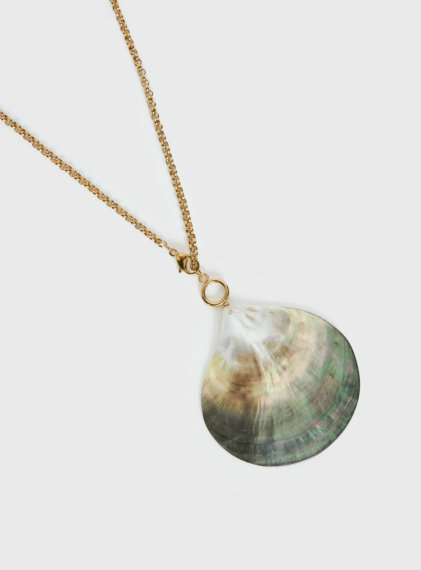 Delanee Shell Pendant Necklace Gold - Image 3