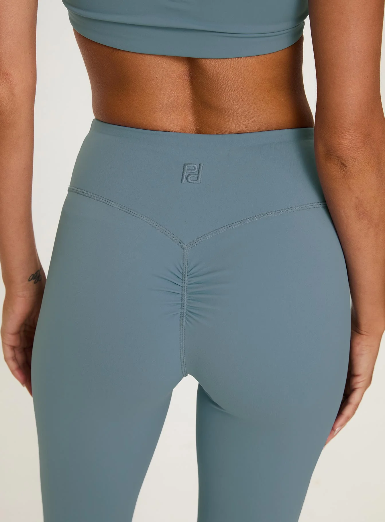 Dellah Ruched Back Leggings Blue - Image 6