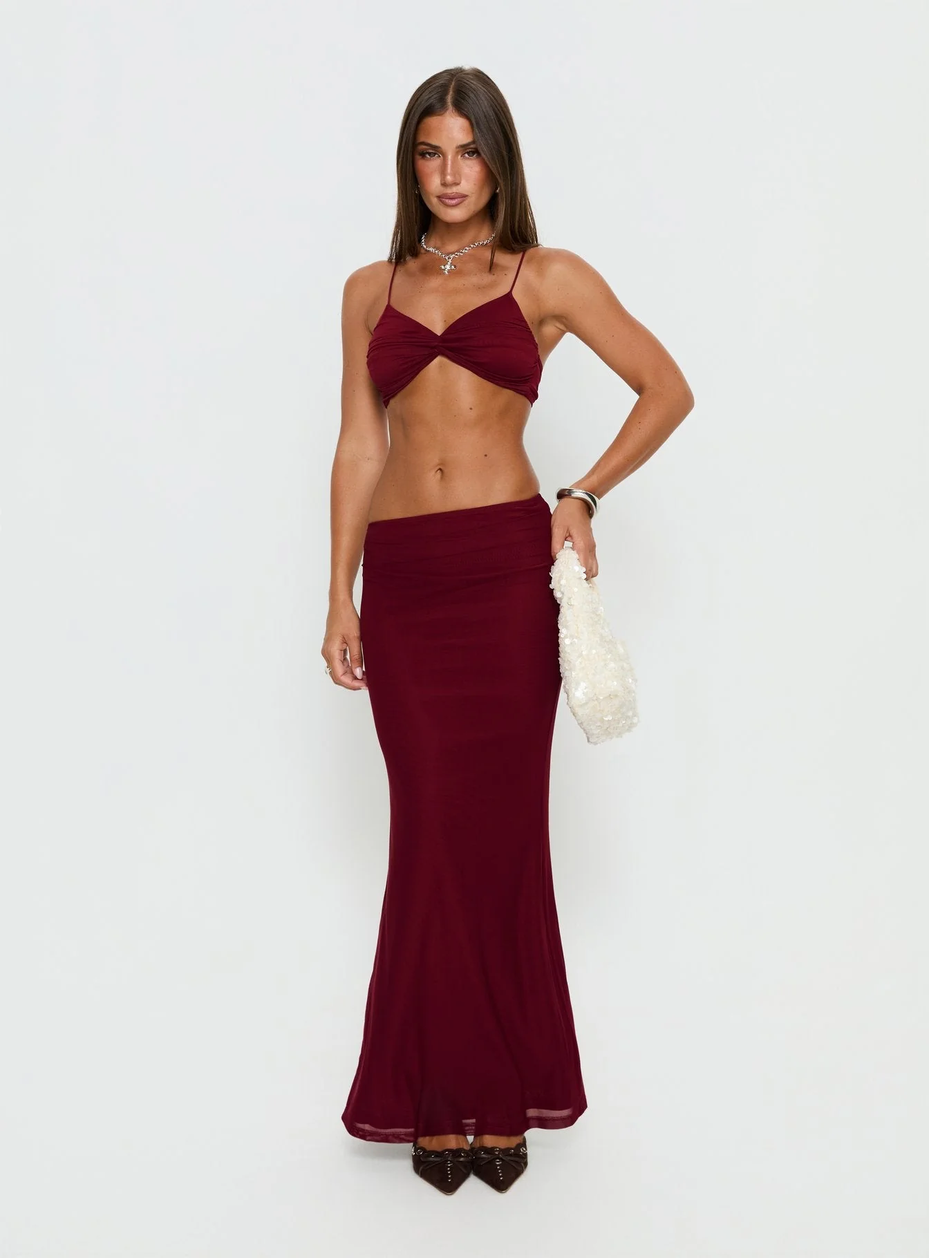 Delores Ruched Top Red - Image 3