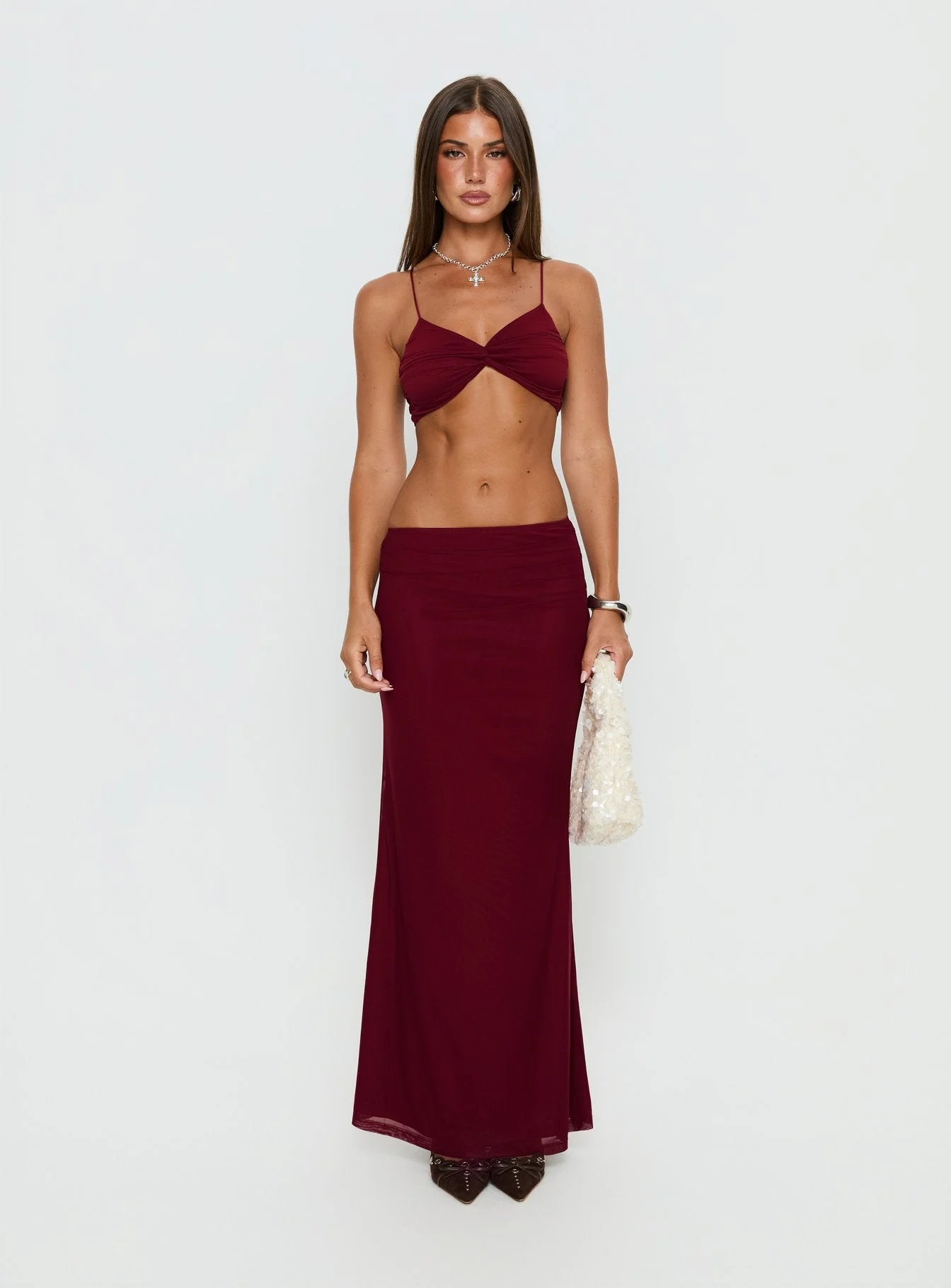 Delores Ruched Top Red - Image 7
