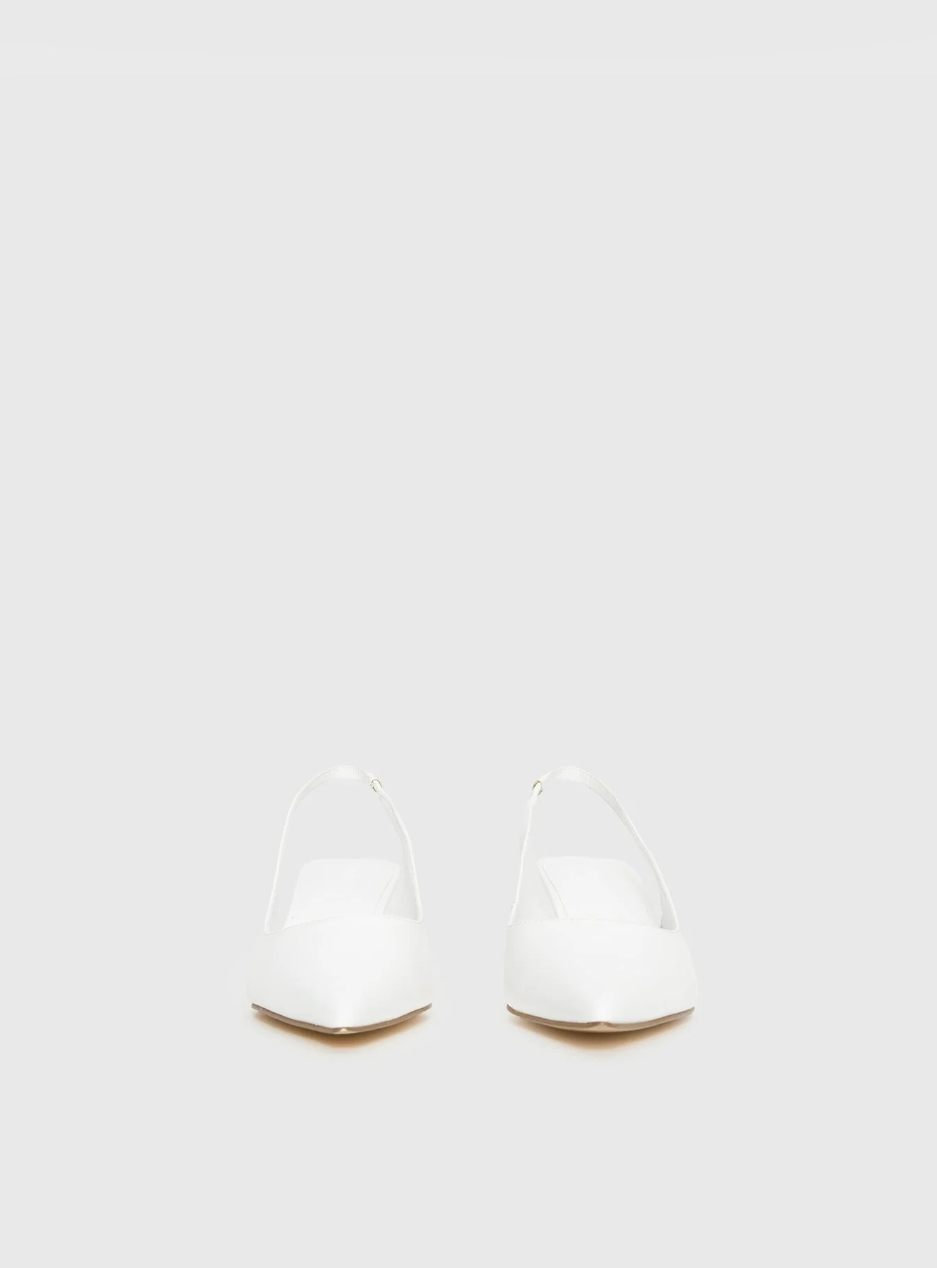 Denalia Pointed Toe Heels White Matte - Image 4