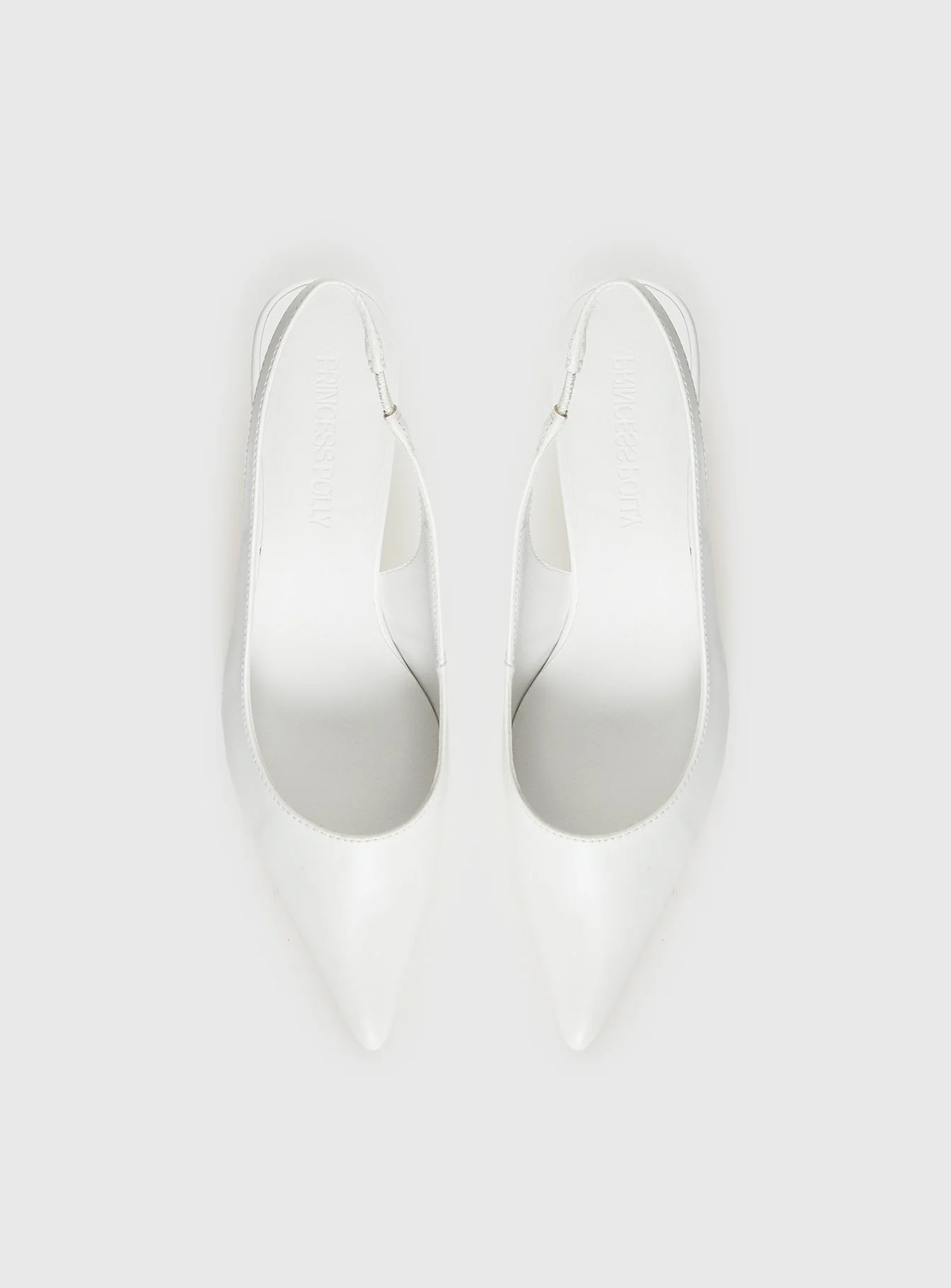 Denalia Pointed Toe Heels White Matte - Image 6