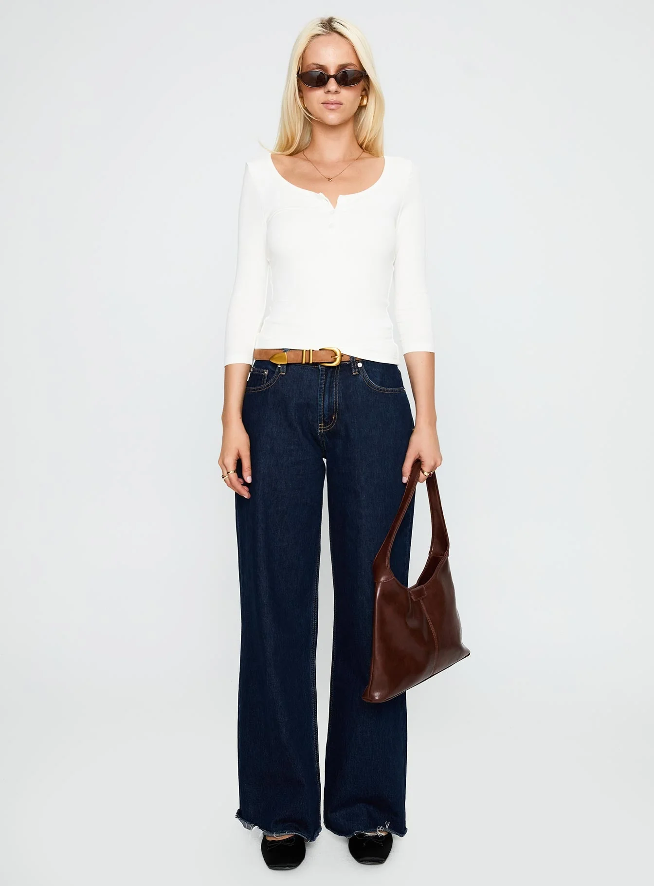Desirae 3/4 Sleeve Top White - Image 7