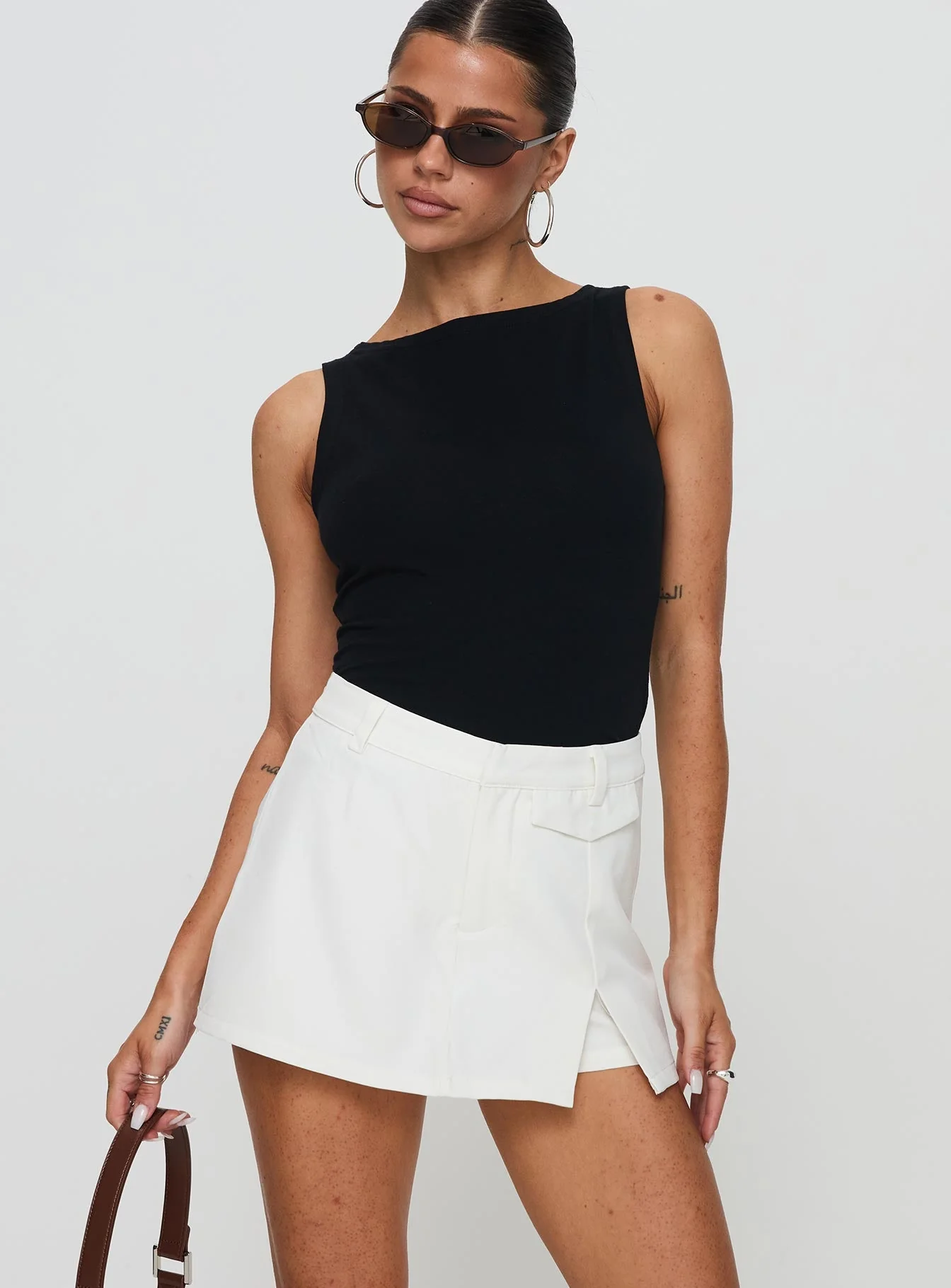 Deuce Split Skort White - Image 2
