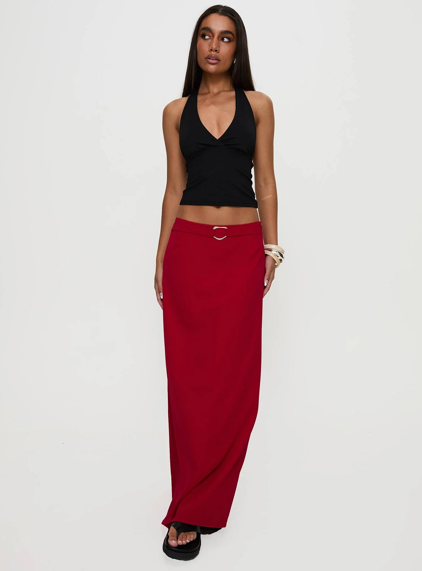Devoted Maxi Skirt Red - Image 3