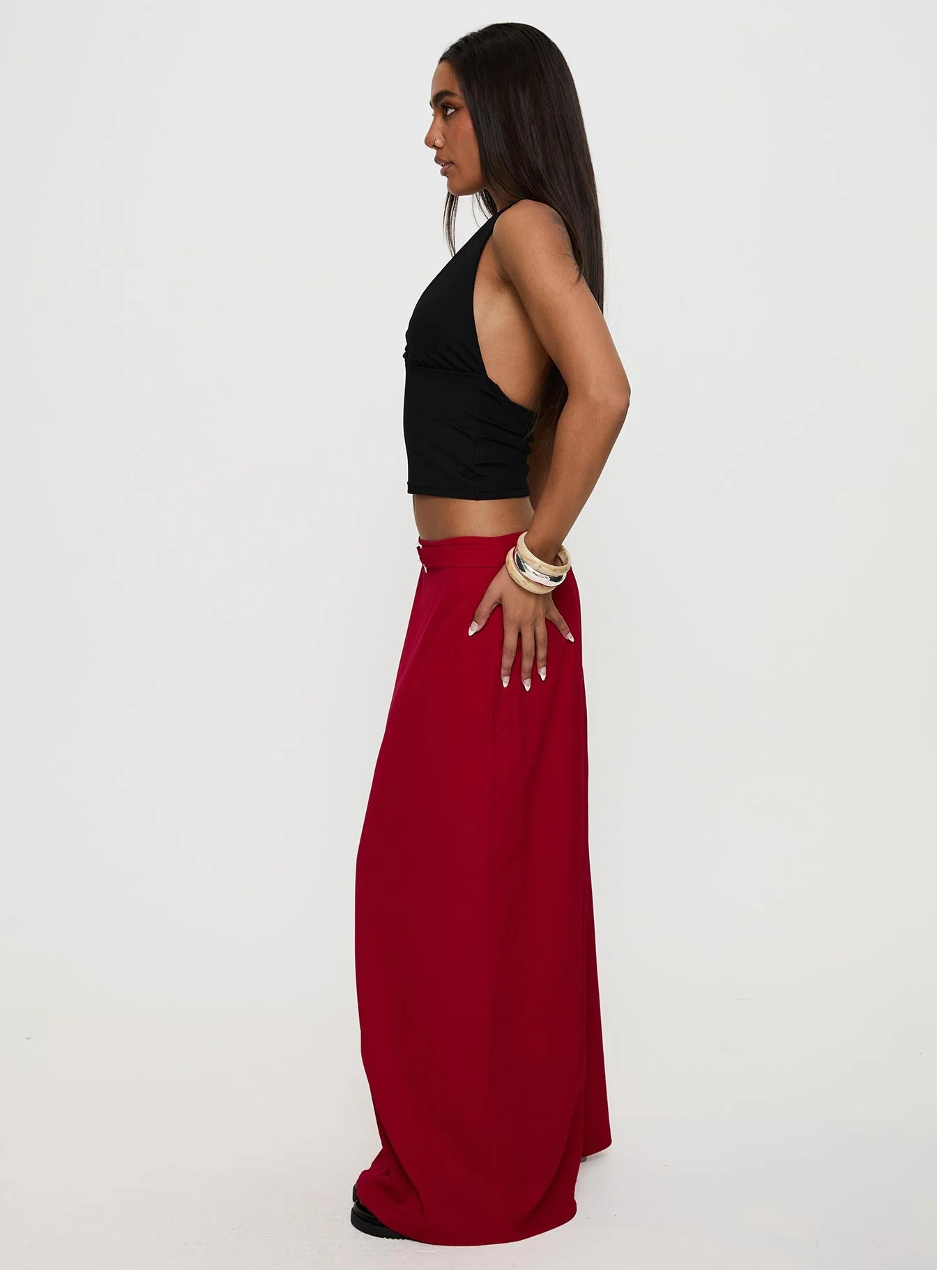 Devoted Maxi Skirt Red - Image 4