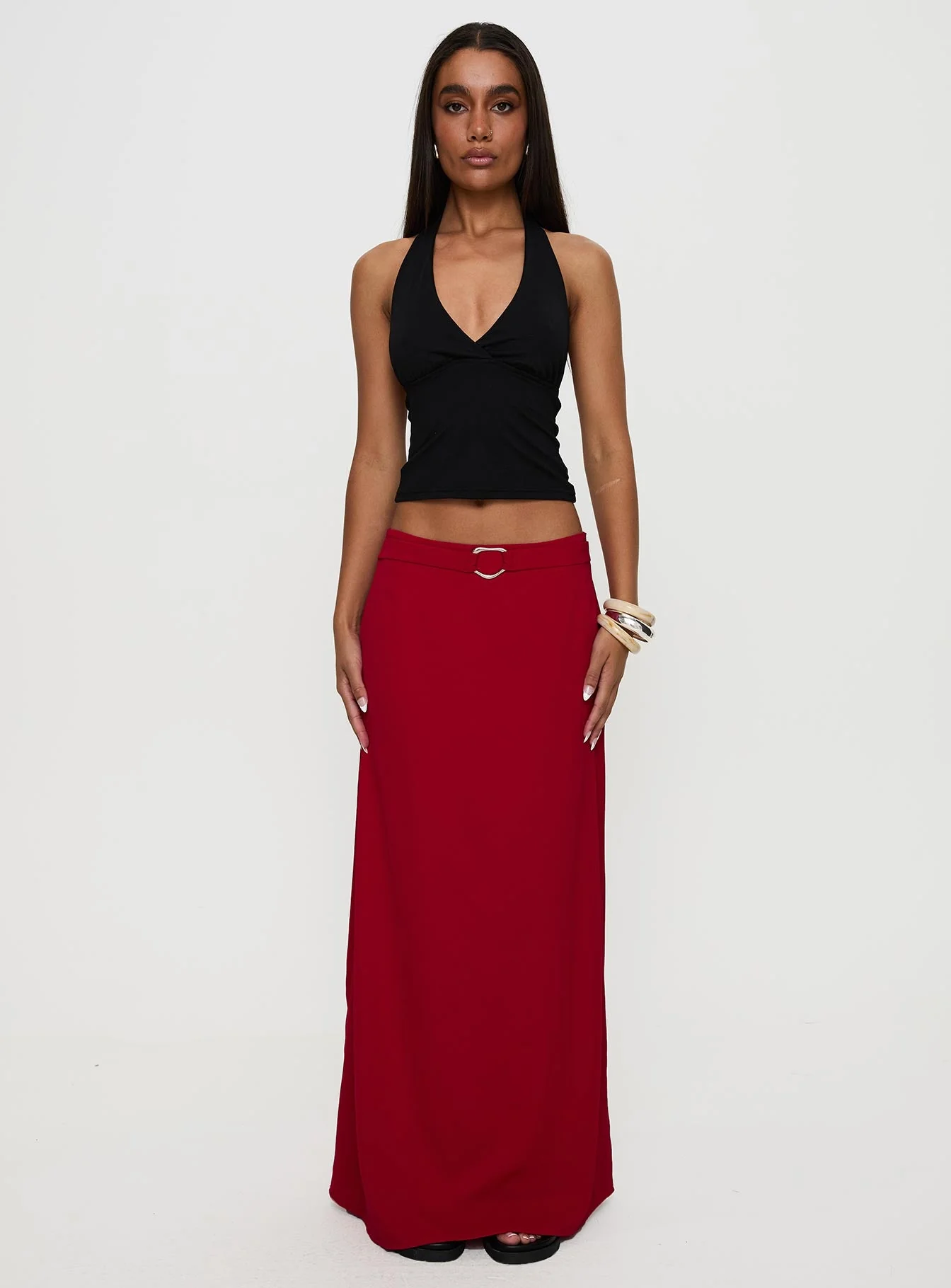 Devoted Maxi Skirt Red - Image 7