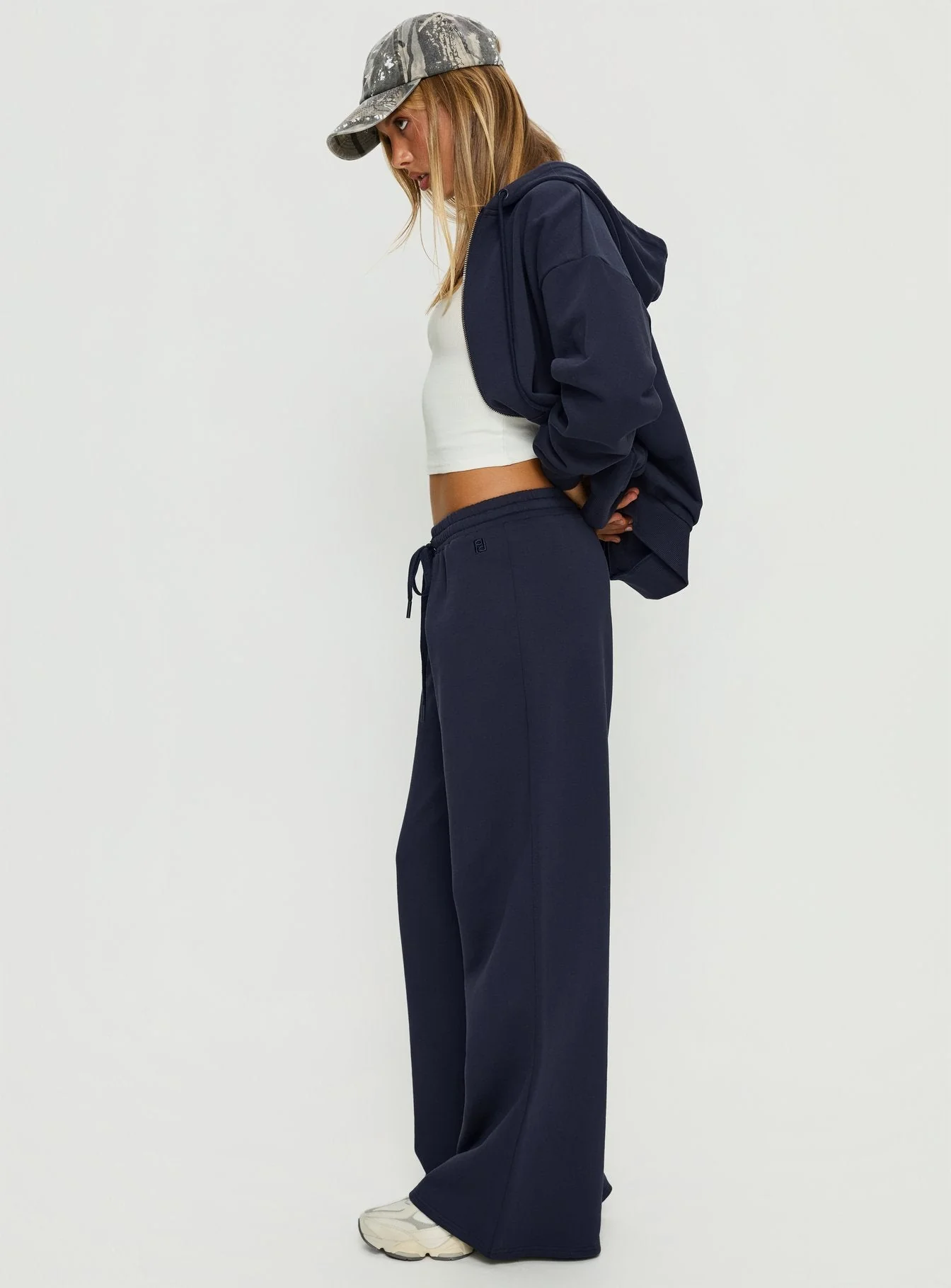 Dodie Wide Leg Pants Navy - Image 4