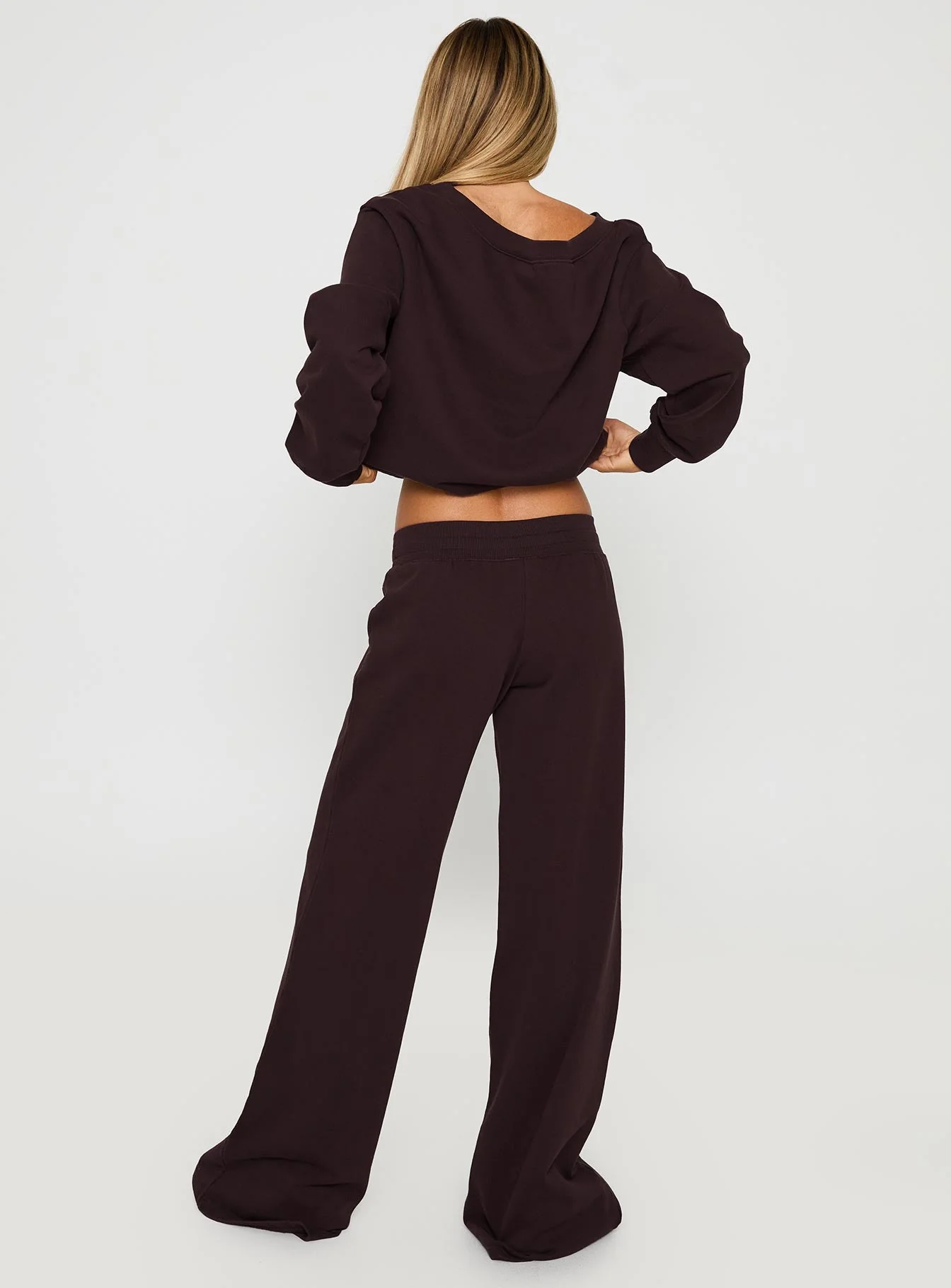 Dodie Wide Leg Pants Washed Brown - Image 5