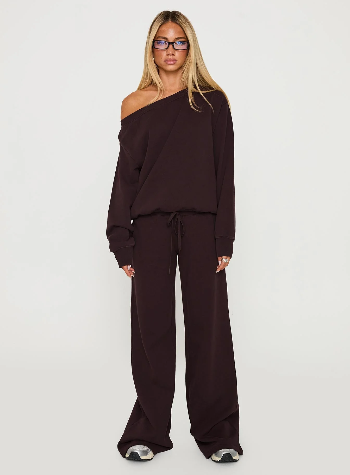 Dodie Wide Leg Pants Washed Brown - Image 7