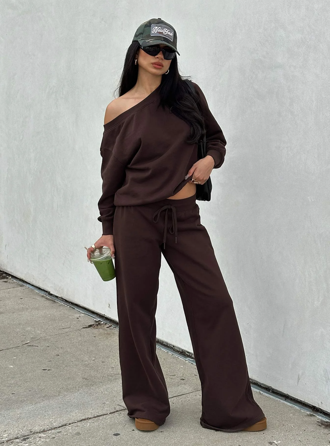 Dodie Wide Leg Pants Washed Brown - Image 9