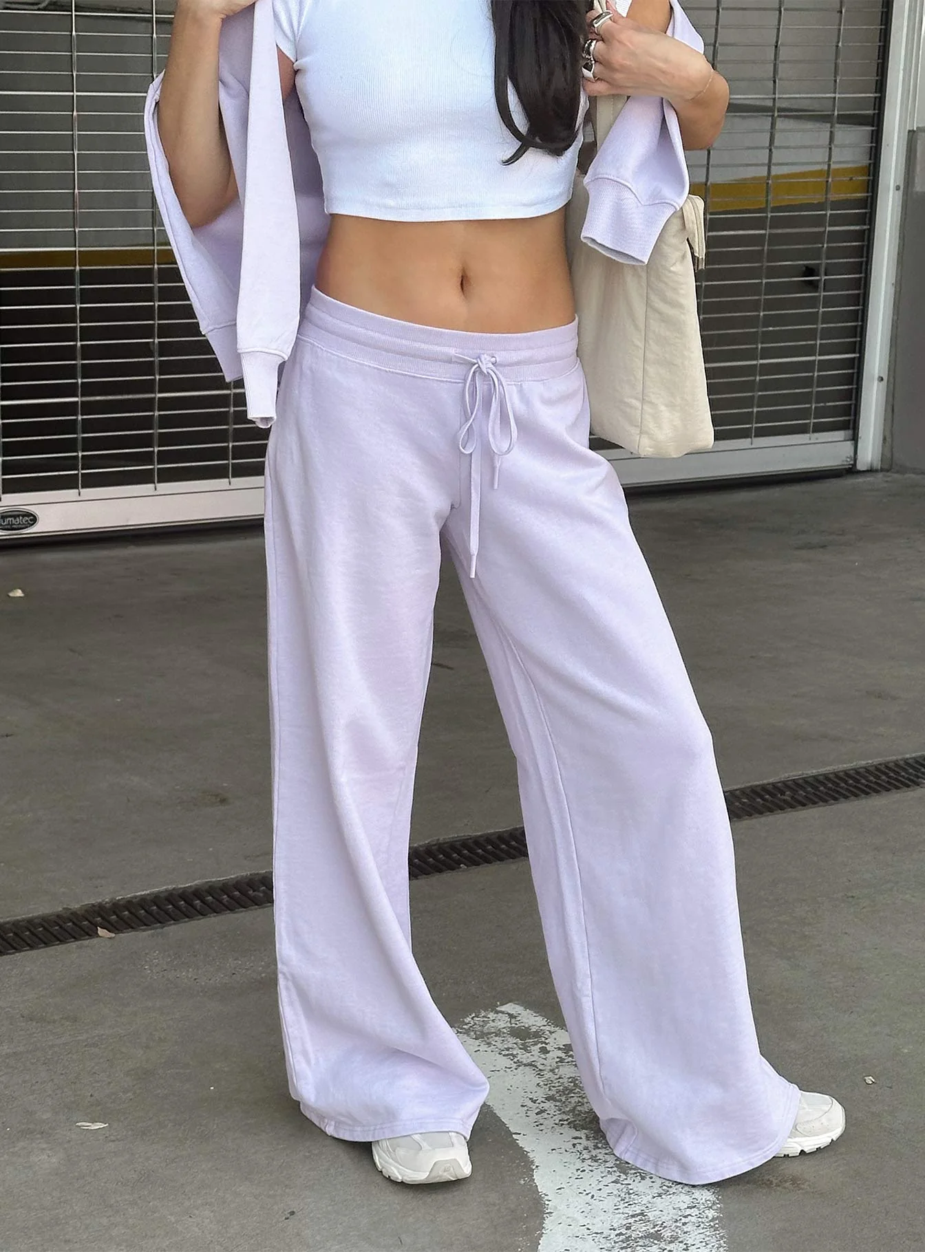 Dodie Wide Leg Pants Washed Lavender - Image 8