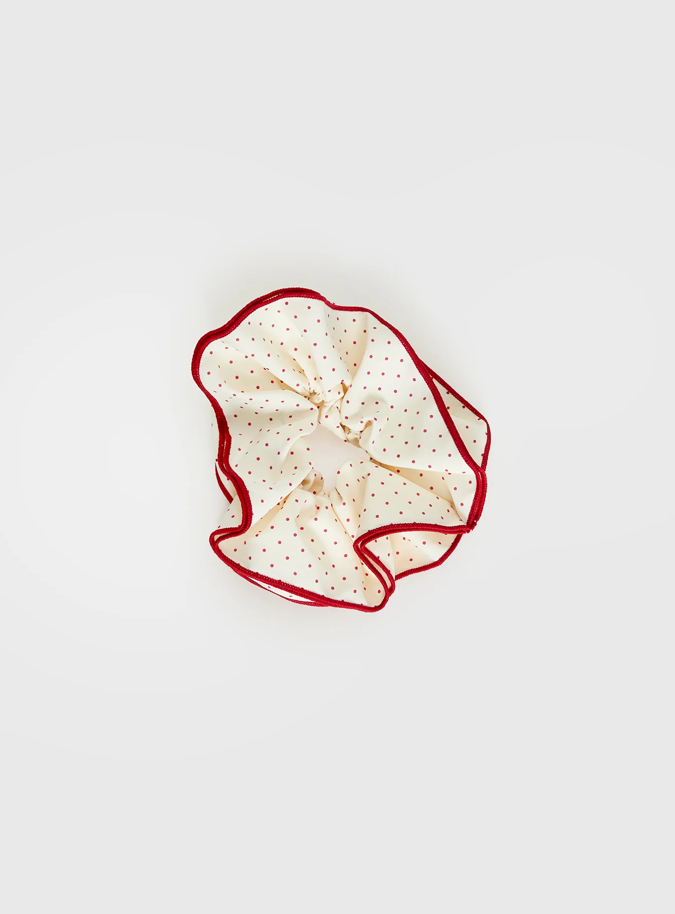 Dovie Frill Scrunchie Red / White Polka Dot - Image 3
