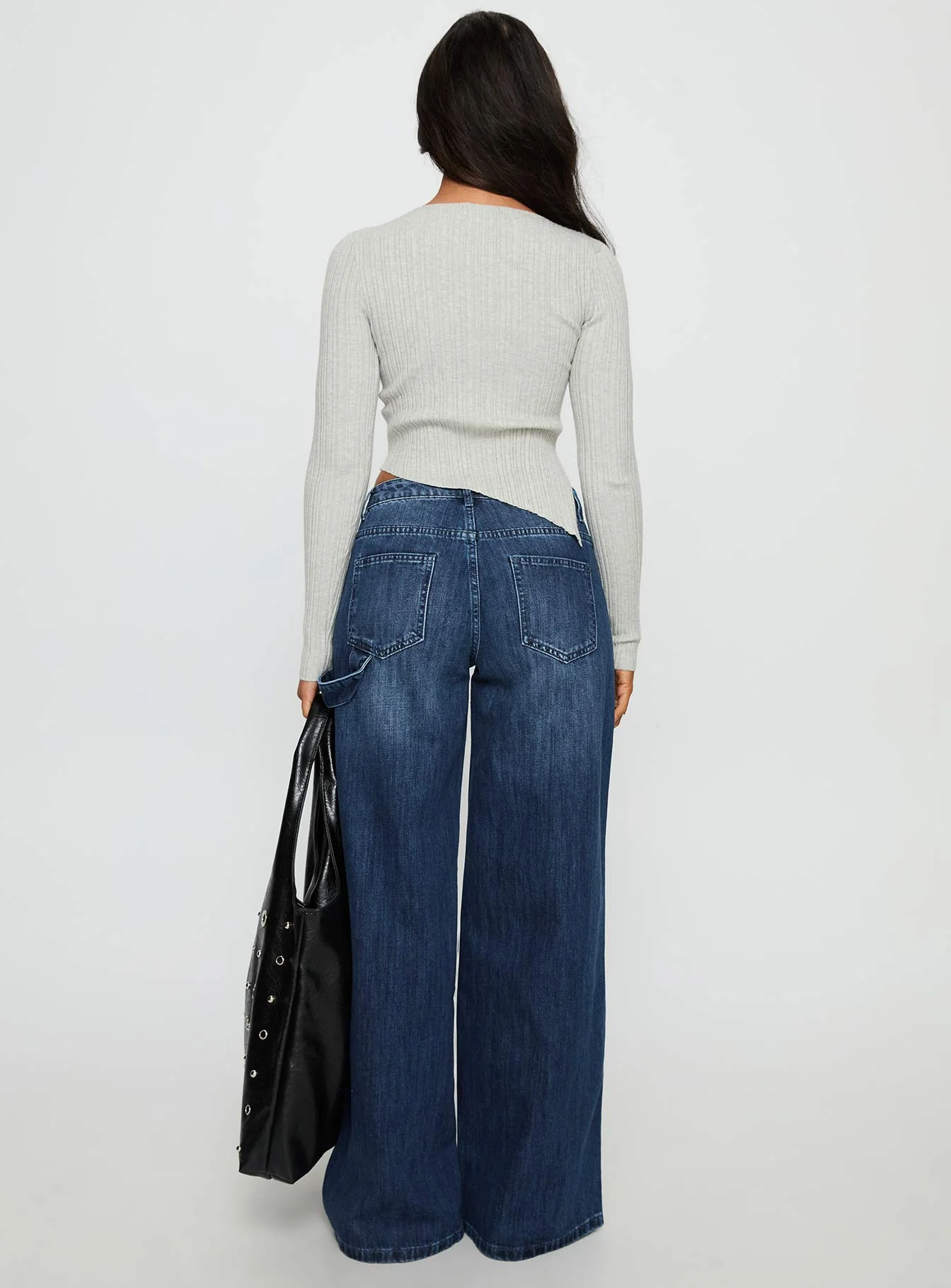 Downtowner Low Rise Cargo Jeans Mid Blue Wash - Image 5