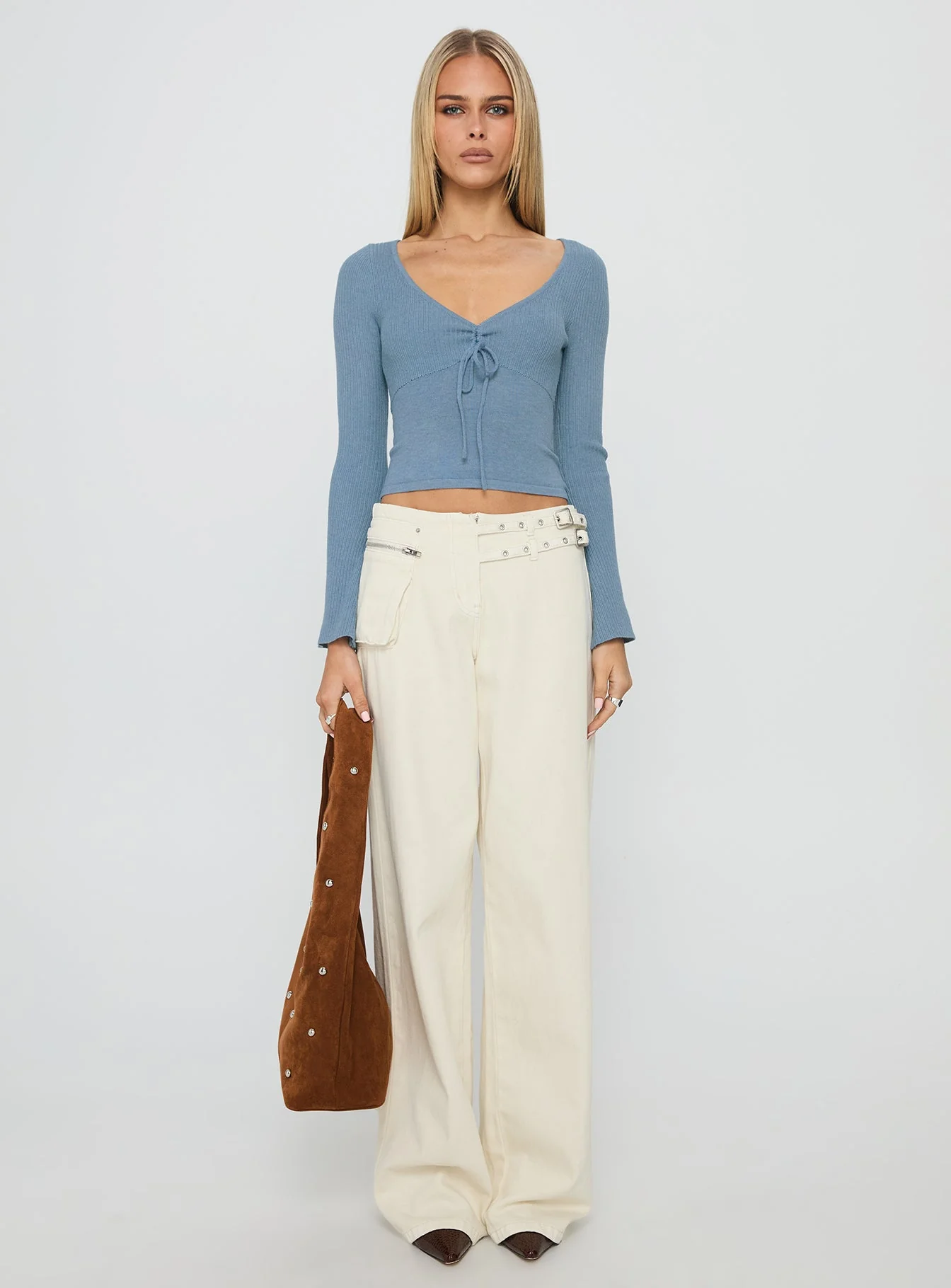 Drawn Me In Long Sleeve Top Blue - Image 6