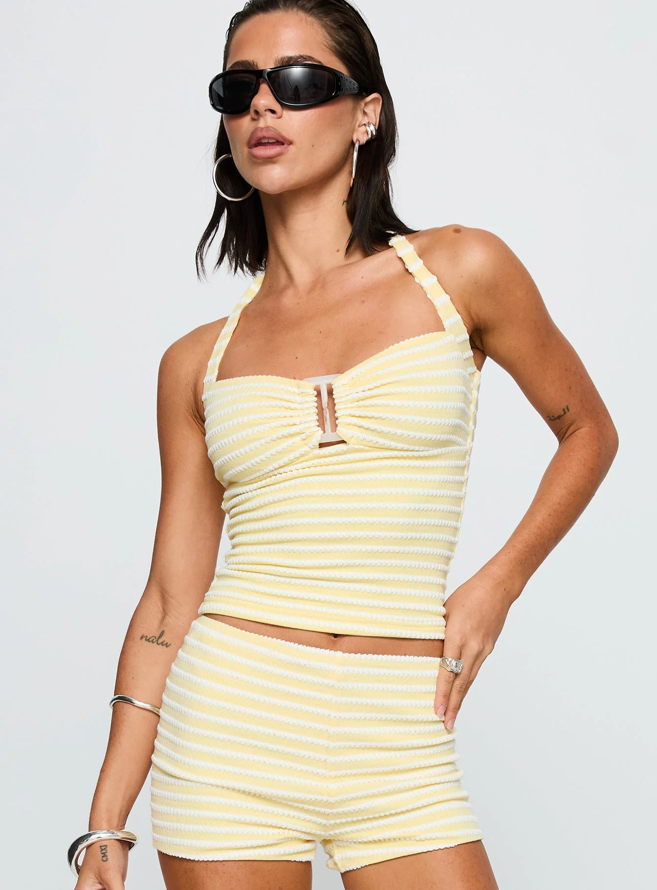 Dreaming Of Me Top Yellow Stripe - Image 2