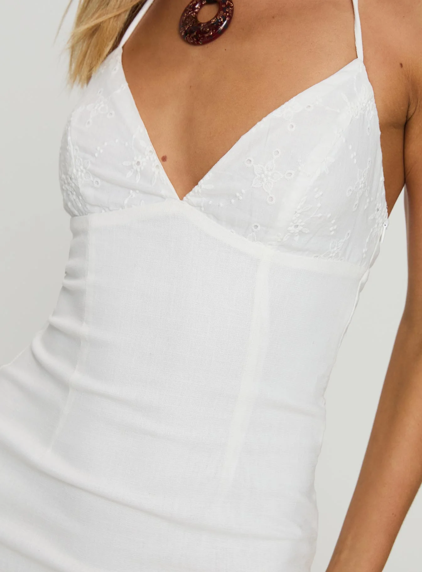 Duncani Mini Dress White - Image 6