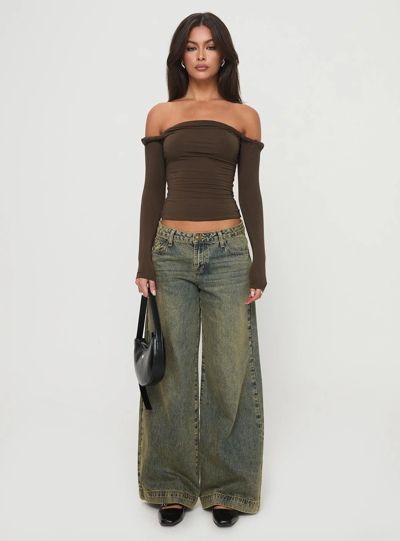 Dusky Long Sleeve Top Khaki - Image 7