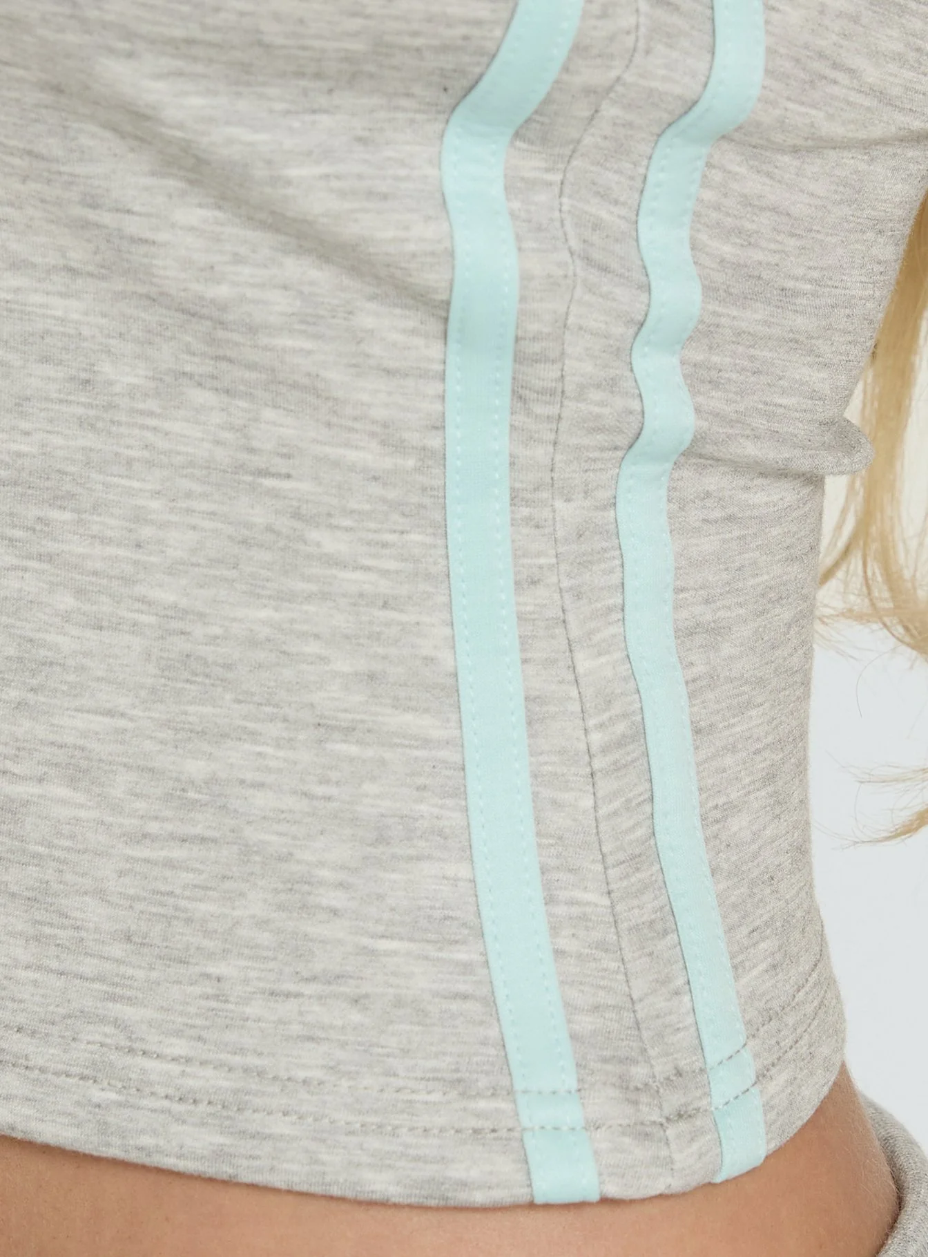 Dynah Cinched Tipping Tank Top Grey Marle / Blue - Image 6