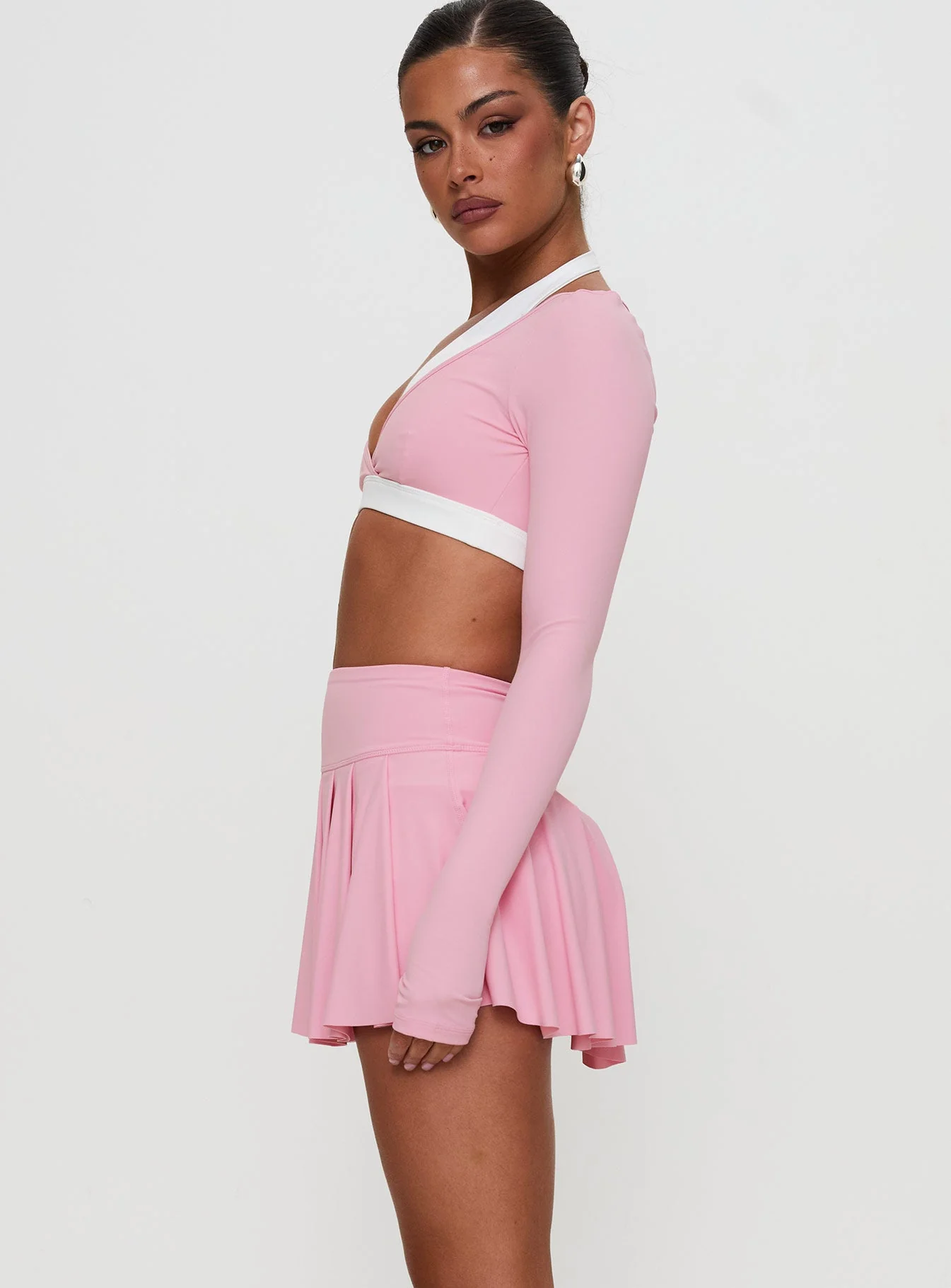 Dynamic Pleat Active Skort Pink - Image 4