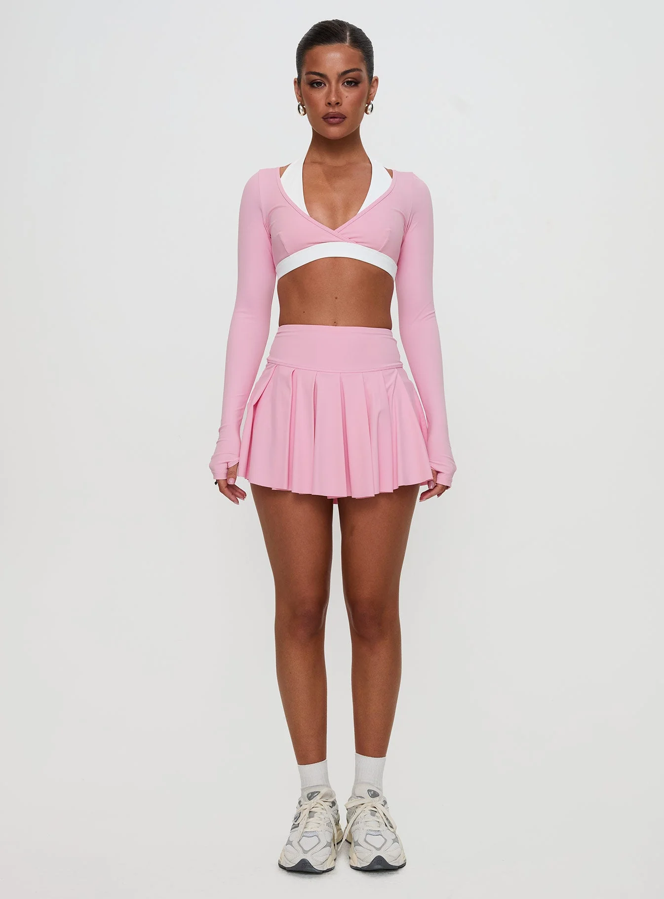 Dynamic Pleat Active Skort Pink - Image 7