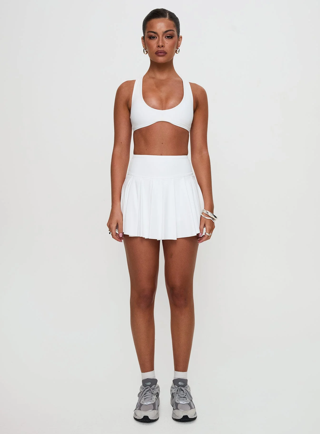 Dynamic Pleat Active Skort White - Image 7