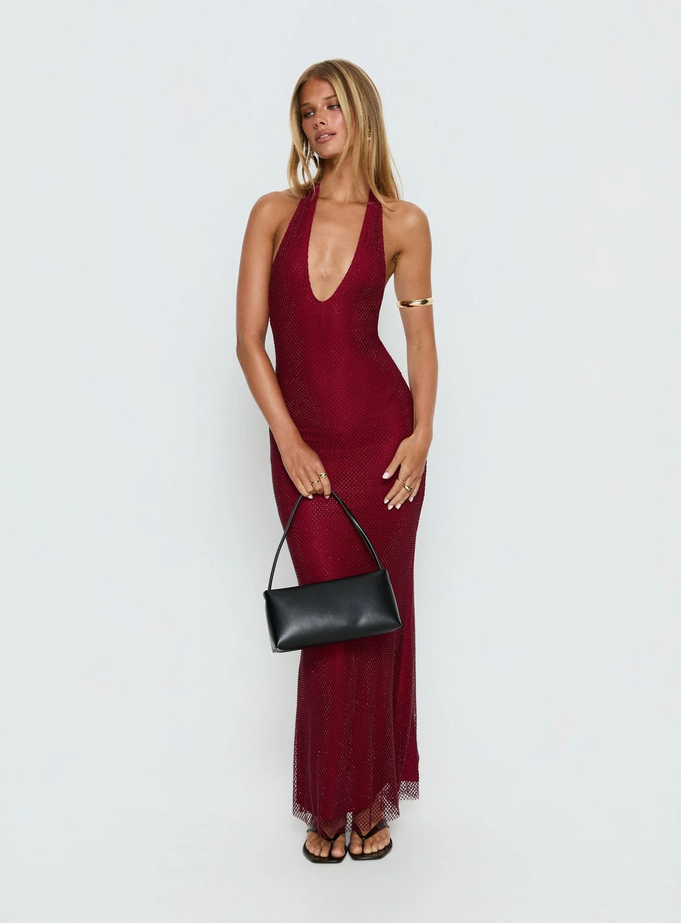 Earls Halter Maxi Dress Red - Image 2