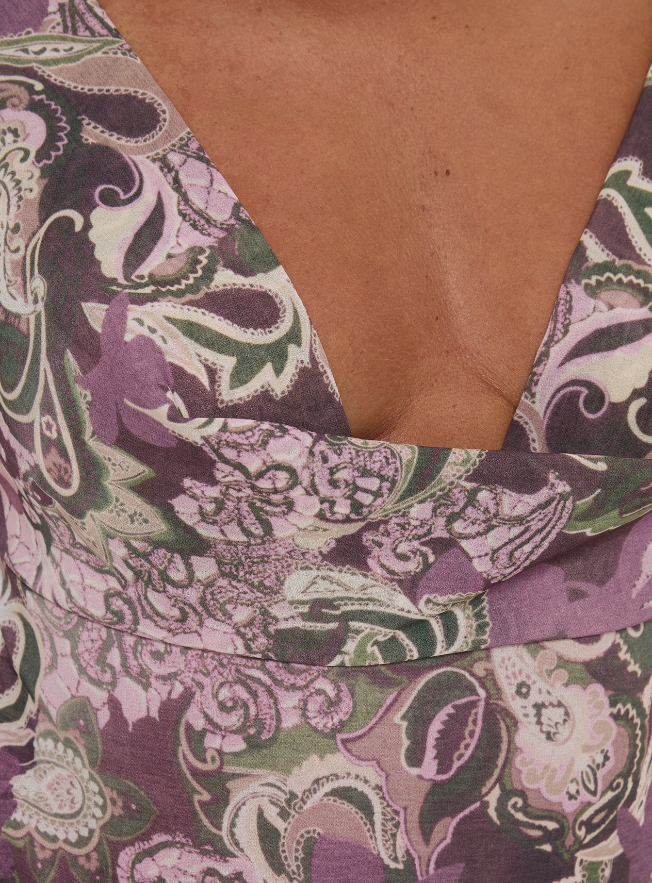 Eboni Multi Wear Cowl Neck Top Purple Multi - Image 6