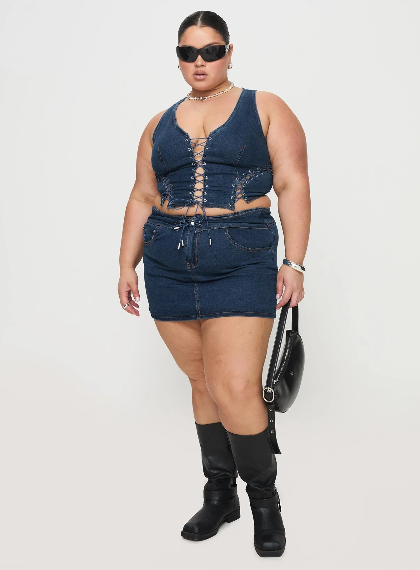 Edenette Top Mid Blue Wash Curve - Image 3