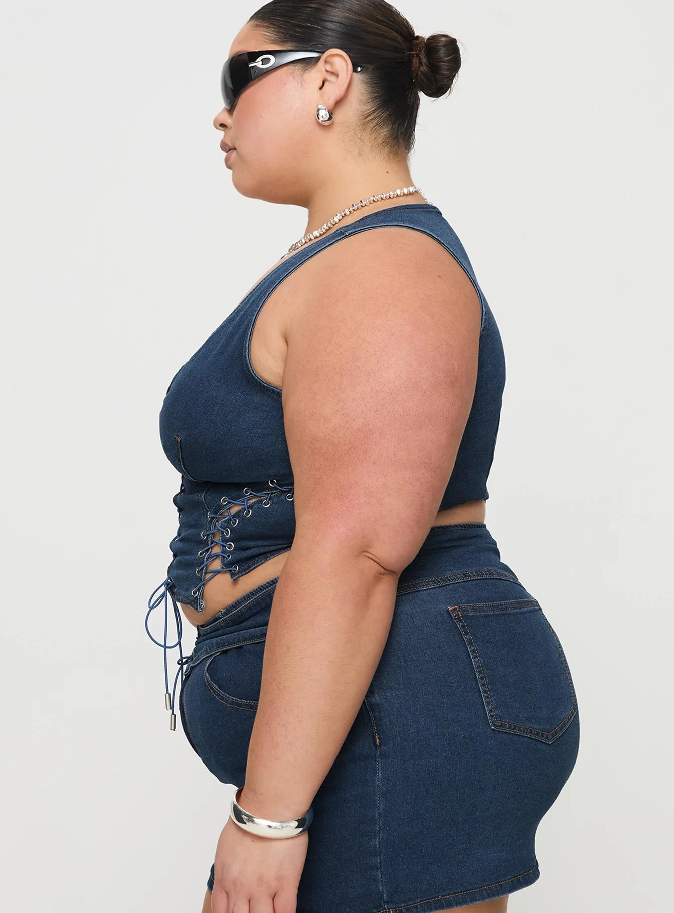 Edenette Top Mid Blue Wash Curve - Image 4